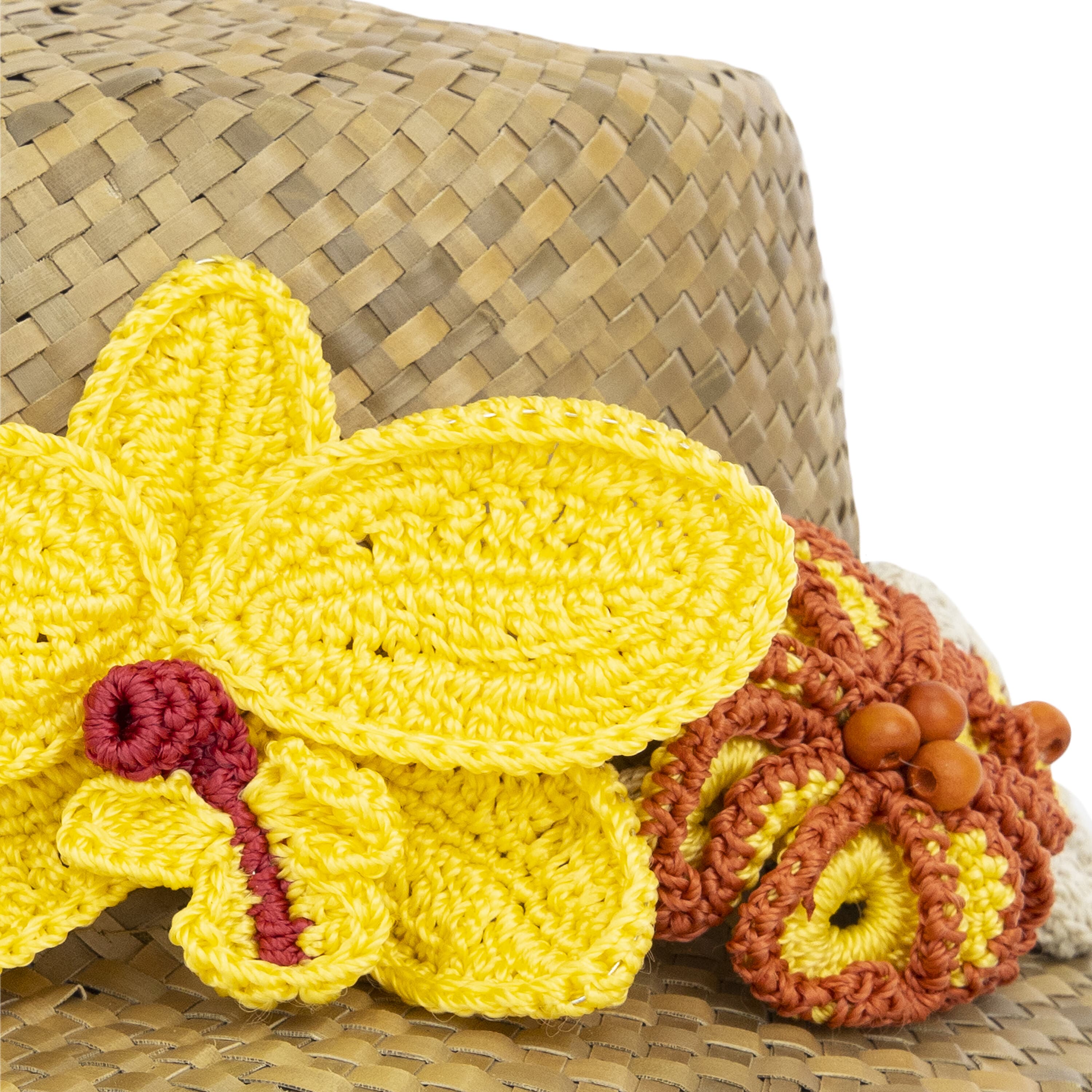 The Sak Clara Straw Hat - Straw - Tan Flower