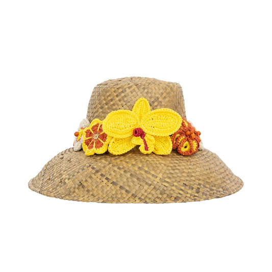 The Sak Clara Hat Straw - |Tan Flower|