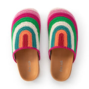 Bolinas Clog - Hand Crochet - Beach Stripe