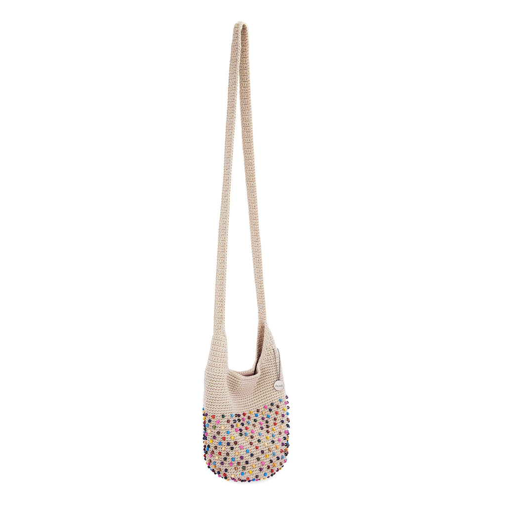 The Sak 121 Crossbody - Hand Crochet - Ecru Multi Beads