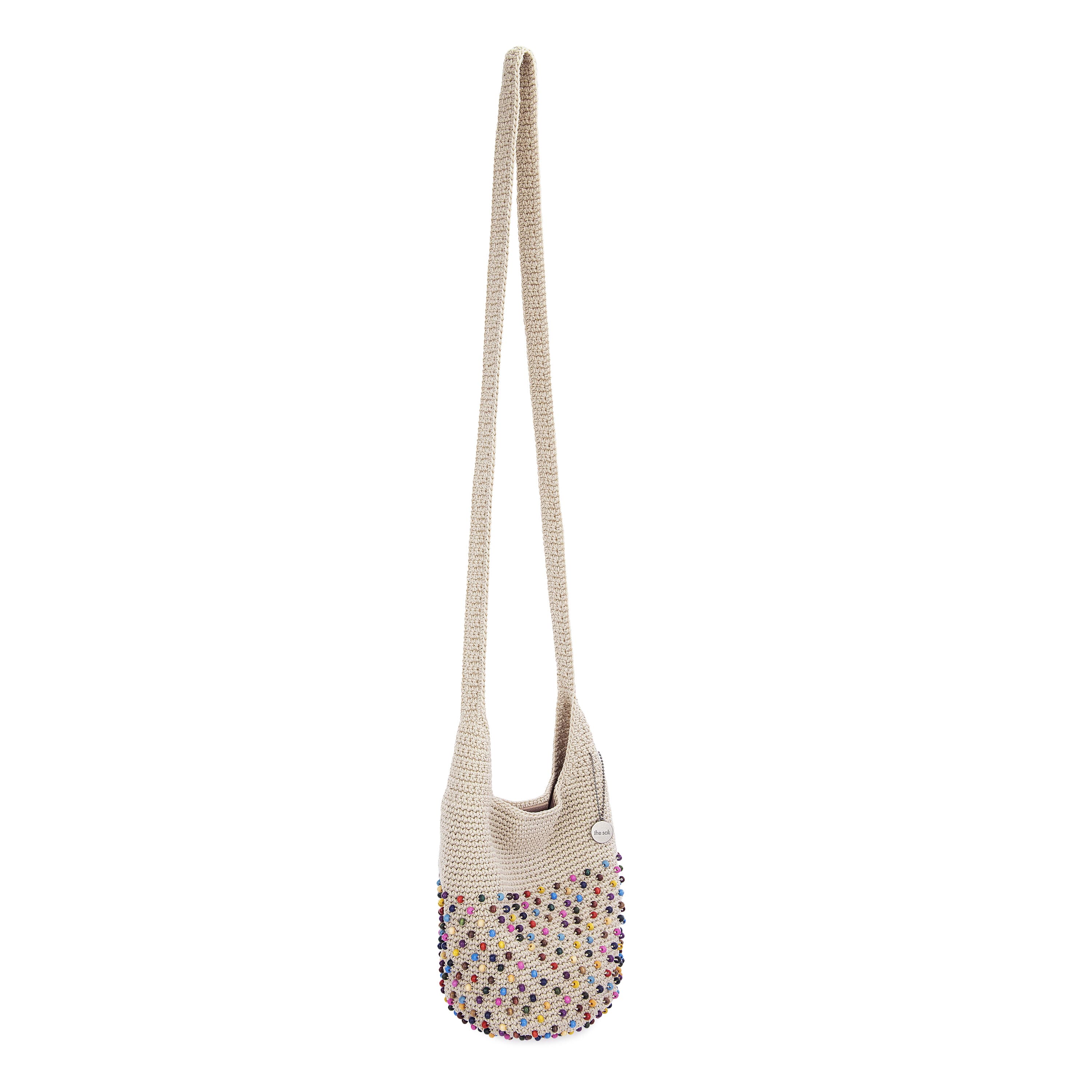 The Sak 121 Crossbody - Hand Crochet - Ecru Multi Beads