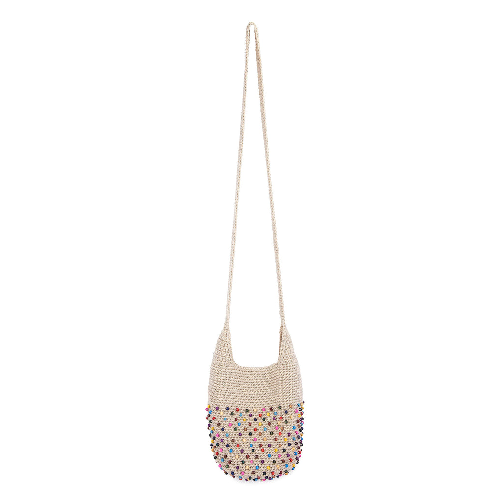 The Sak 121 Crossbody - Hand Crochet - Ecru Multi Beads