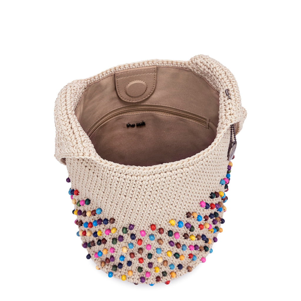 The Sak 121 Crossbody - Hand Crochet - Ecru Multi Beads