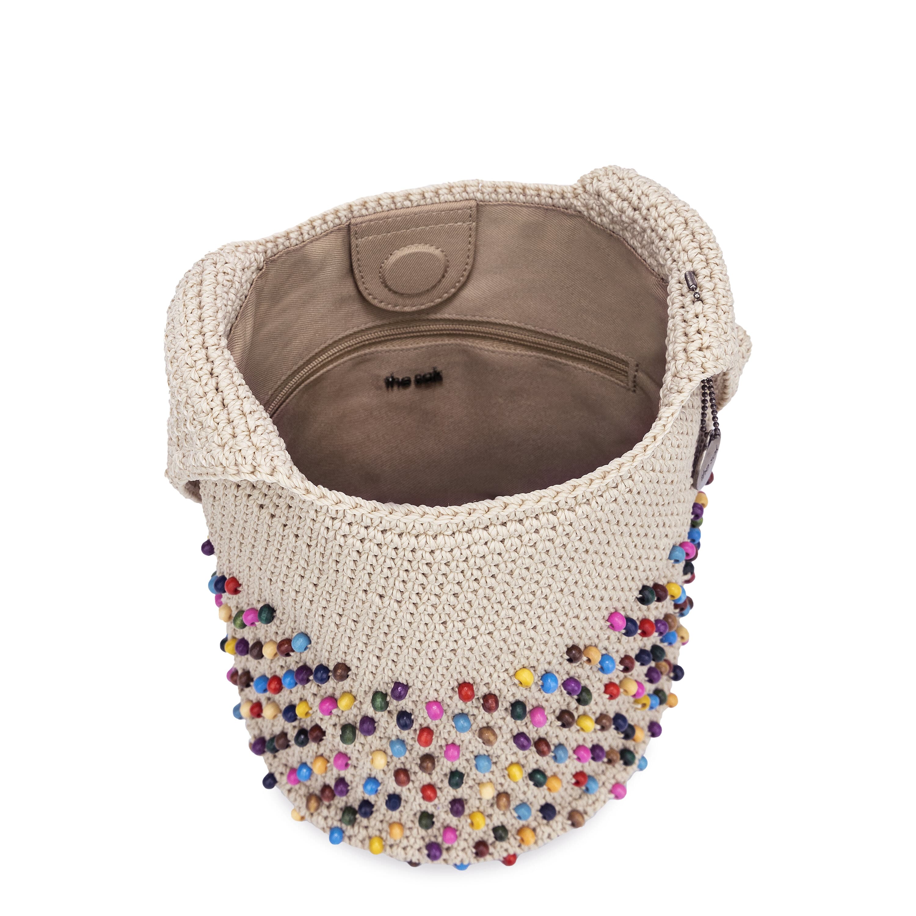 The Sak 121 Crossbody - Hand Crochet - Ecru Multi Beads