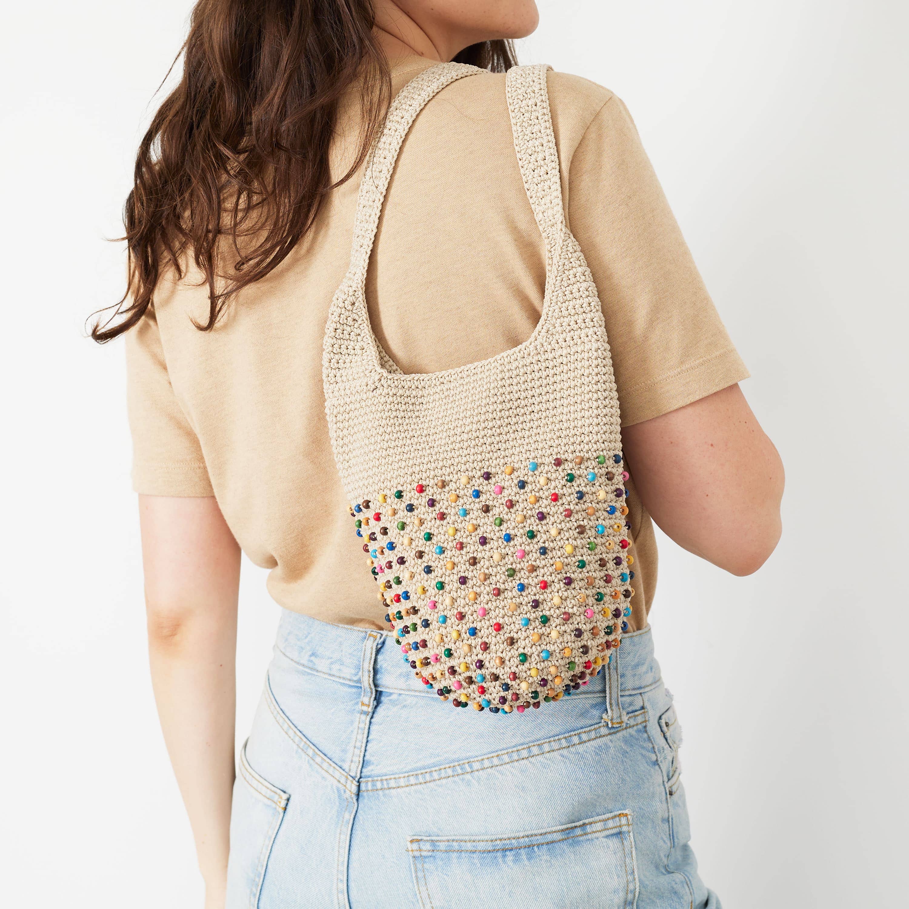 The Sak 121 Crossbody - Hand Crochet - Ecru Multi Beads