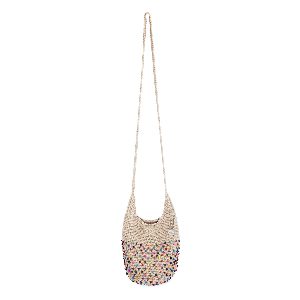 The Sak 121 Crossbody - Hand Crochet - Ecru Multi Beads