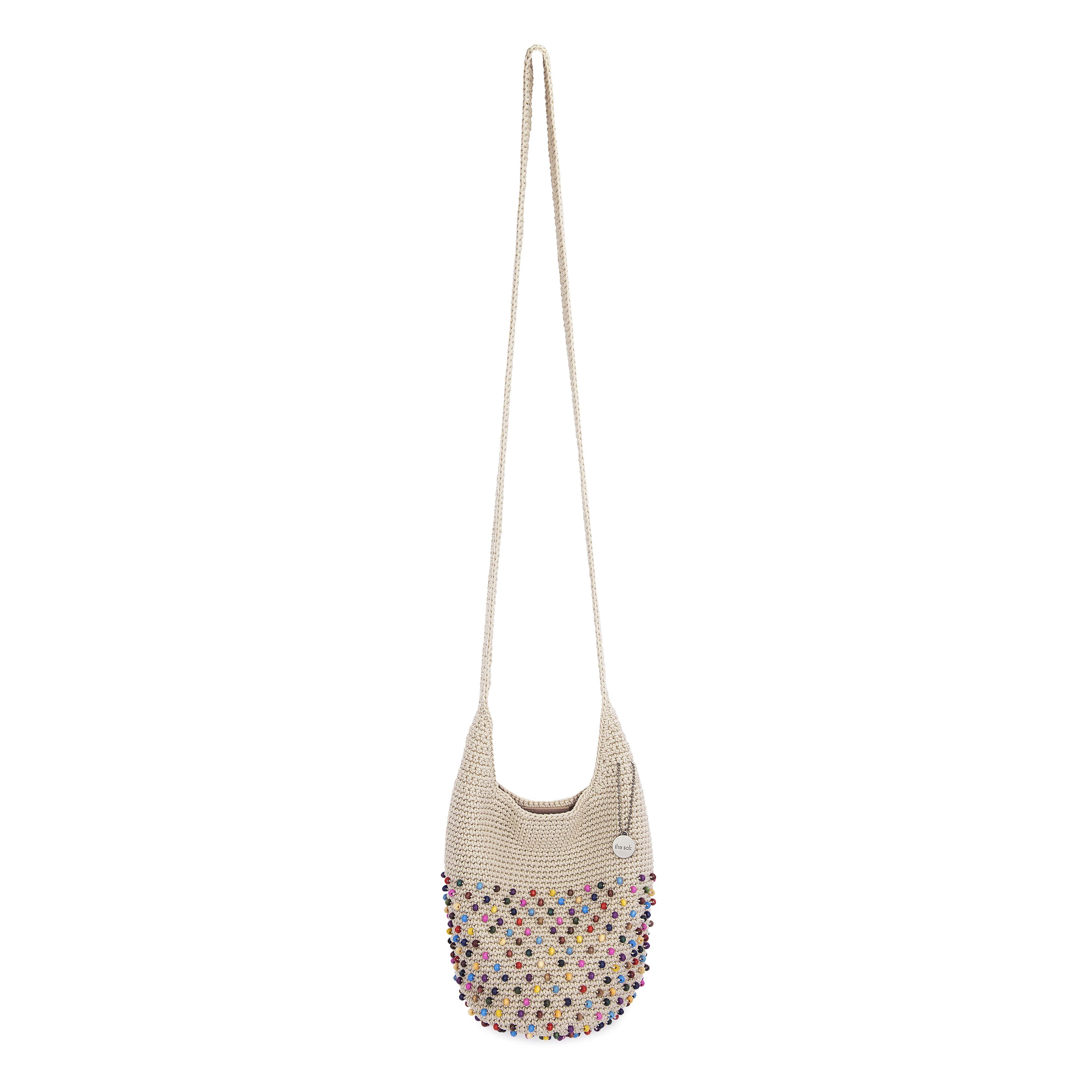 The Sak 121 Crossbody - Hand Crochet - Ecru Multi Beads