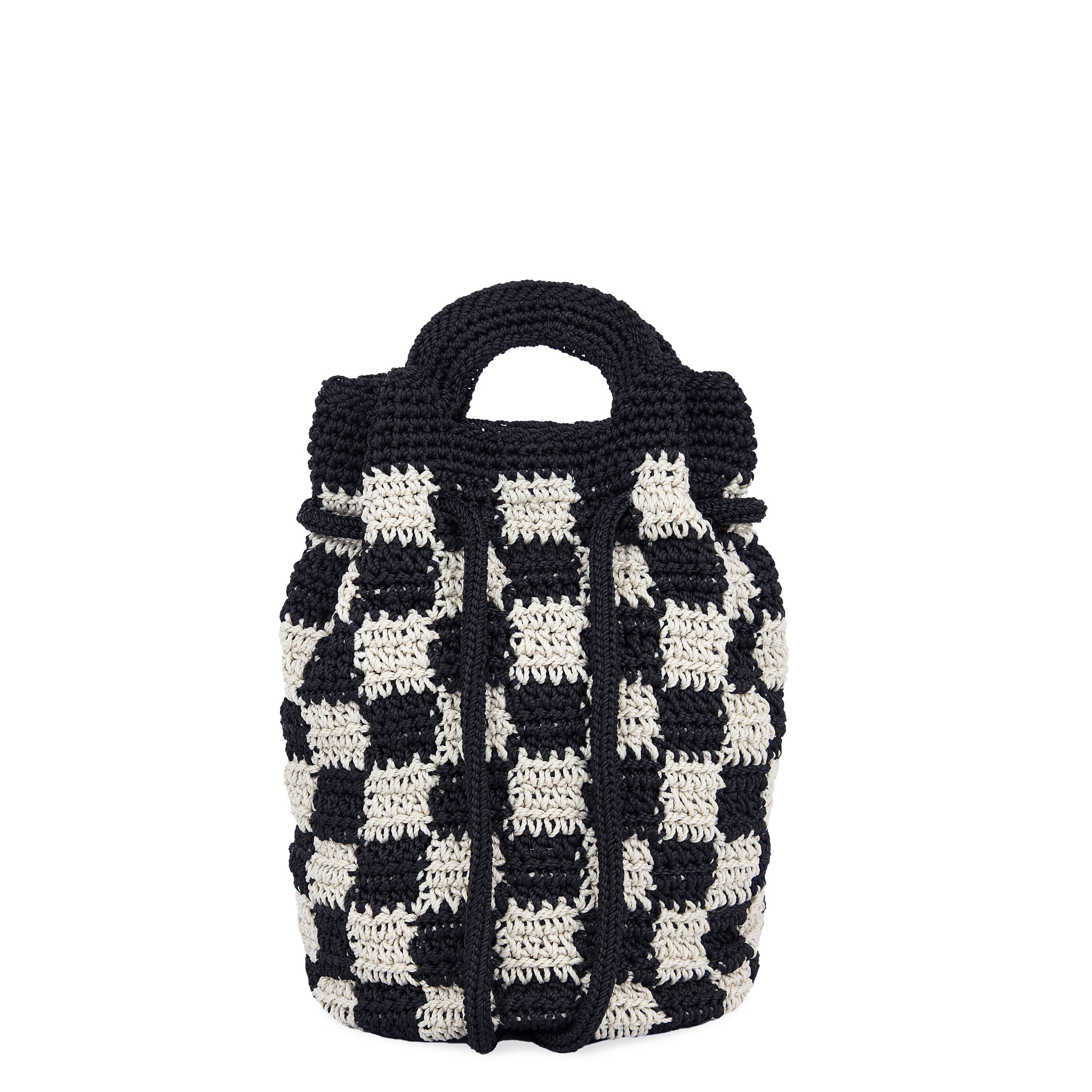 The Sak Dylan Small Backpack - Hand Crochet - Black Check