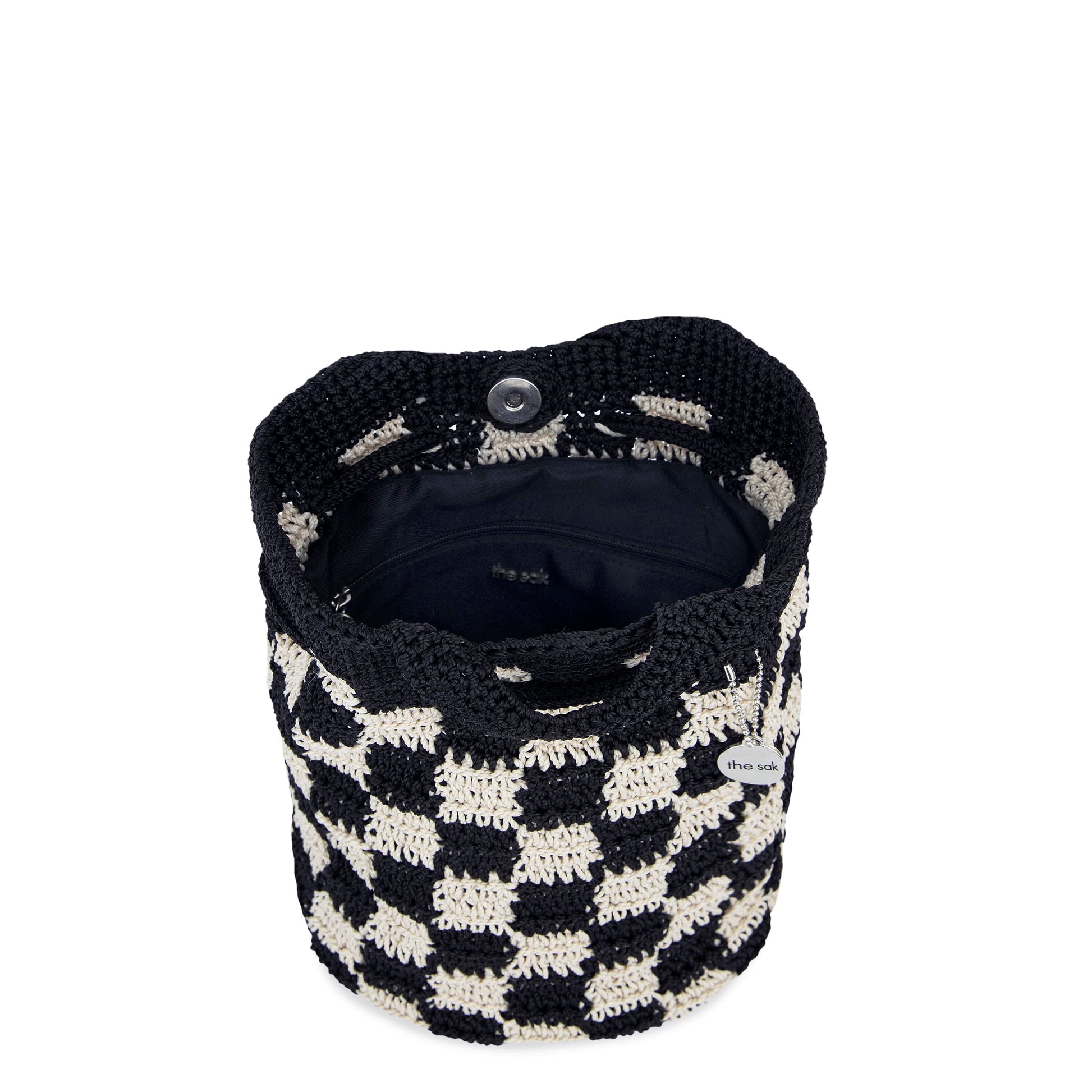 The Sak Dylan Small Backpack Crochet - |Black Check|