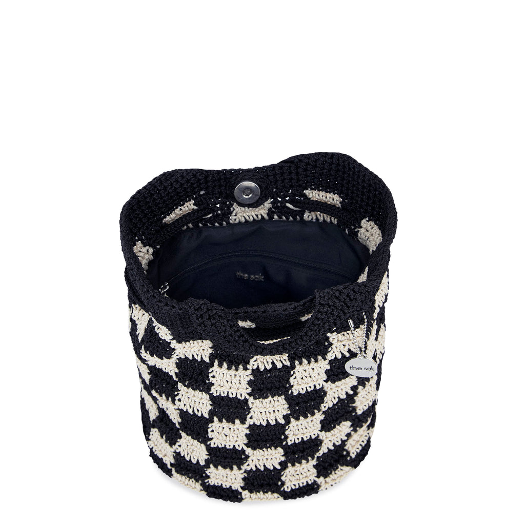 The Sak Dylan Small Backpack - Hand Crochet - Black Check