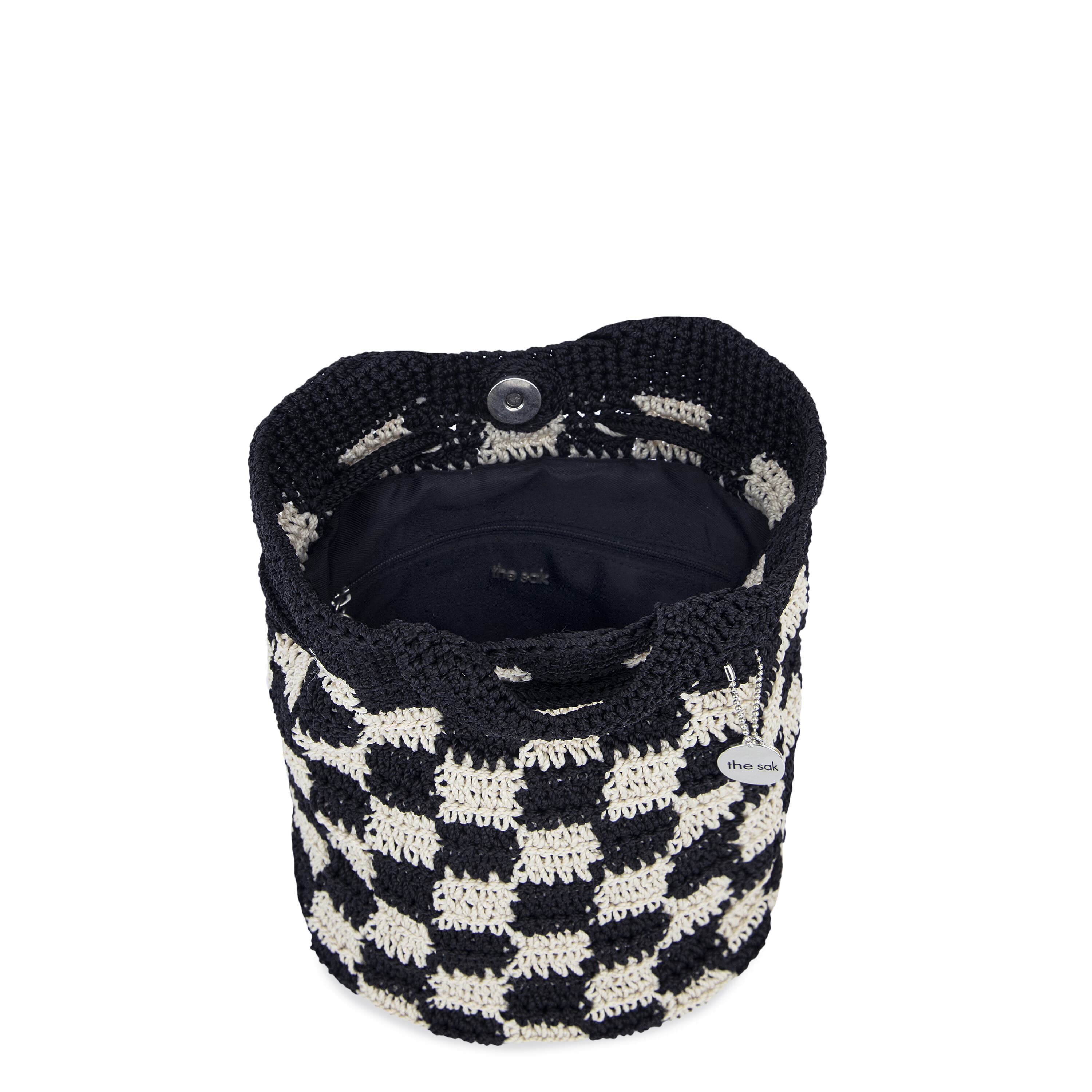 The Sak Dylan Small Backpack - Hand Crochet - Black Check