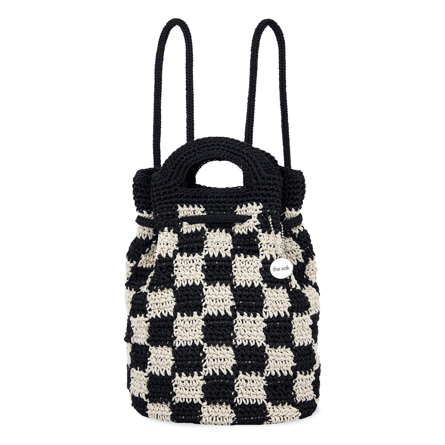 The Sak Dylan Small Backpack Crochet - |Black Check|
