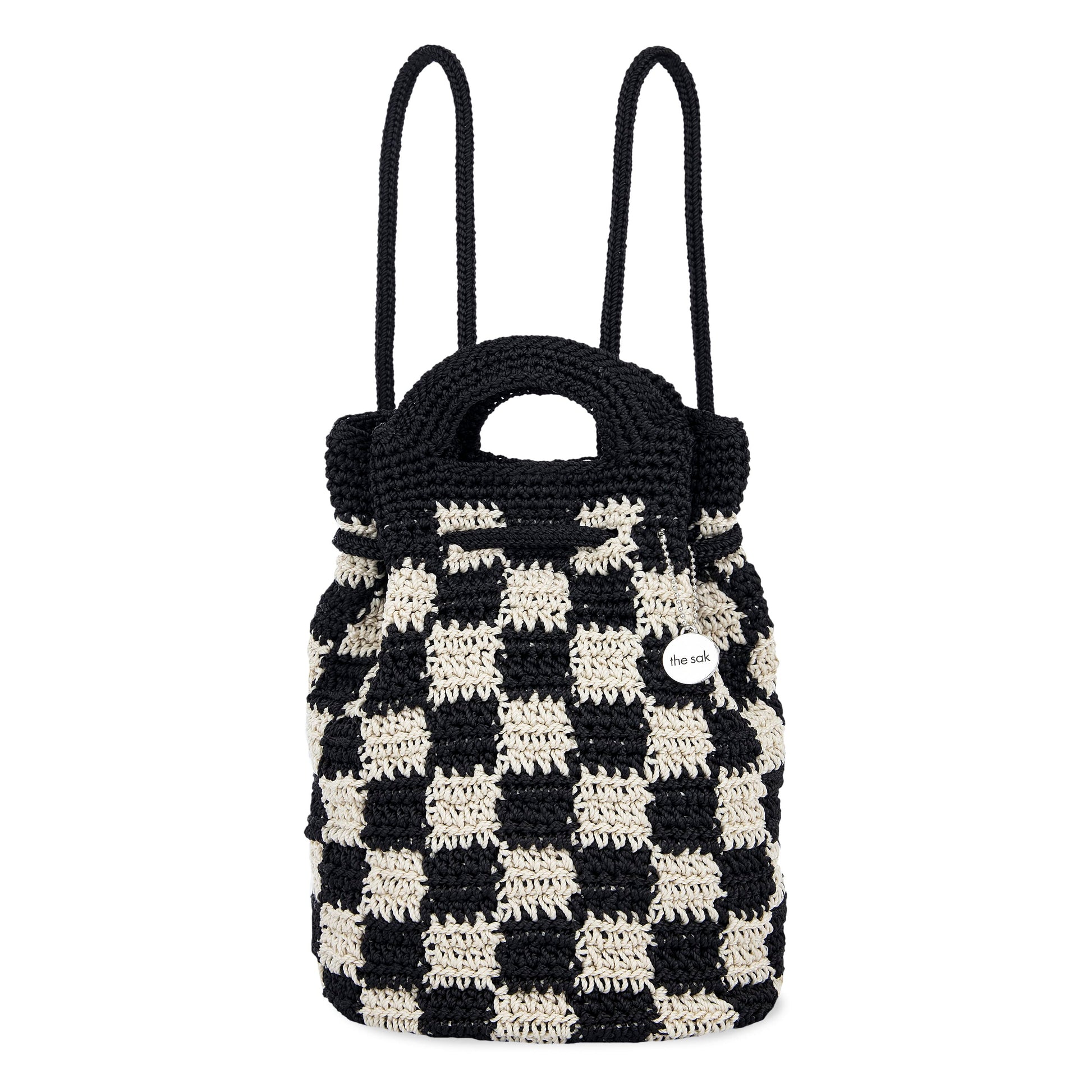 The Sak Dylan Small Backpack Crochet - |Black Check|