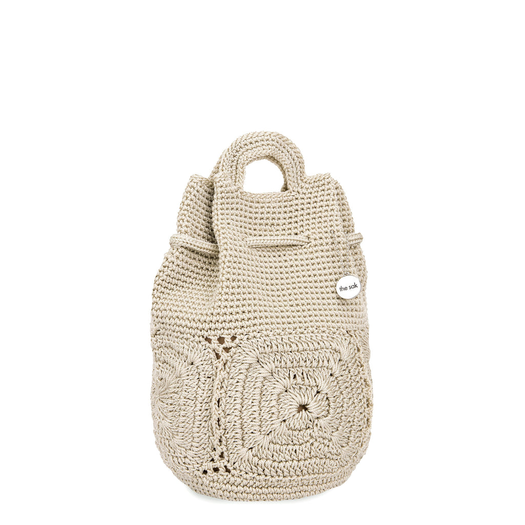 The Sak Dylan Small Backpack - Hand Crochet - Natural Patch