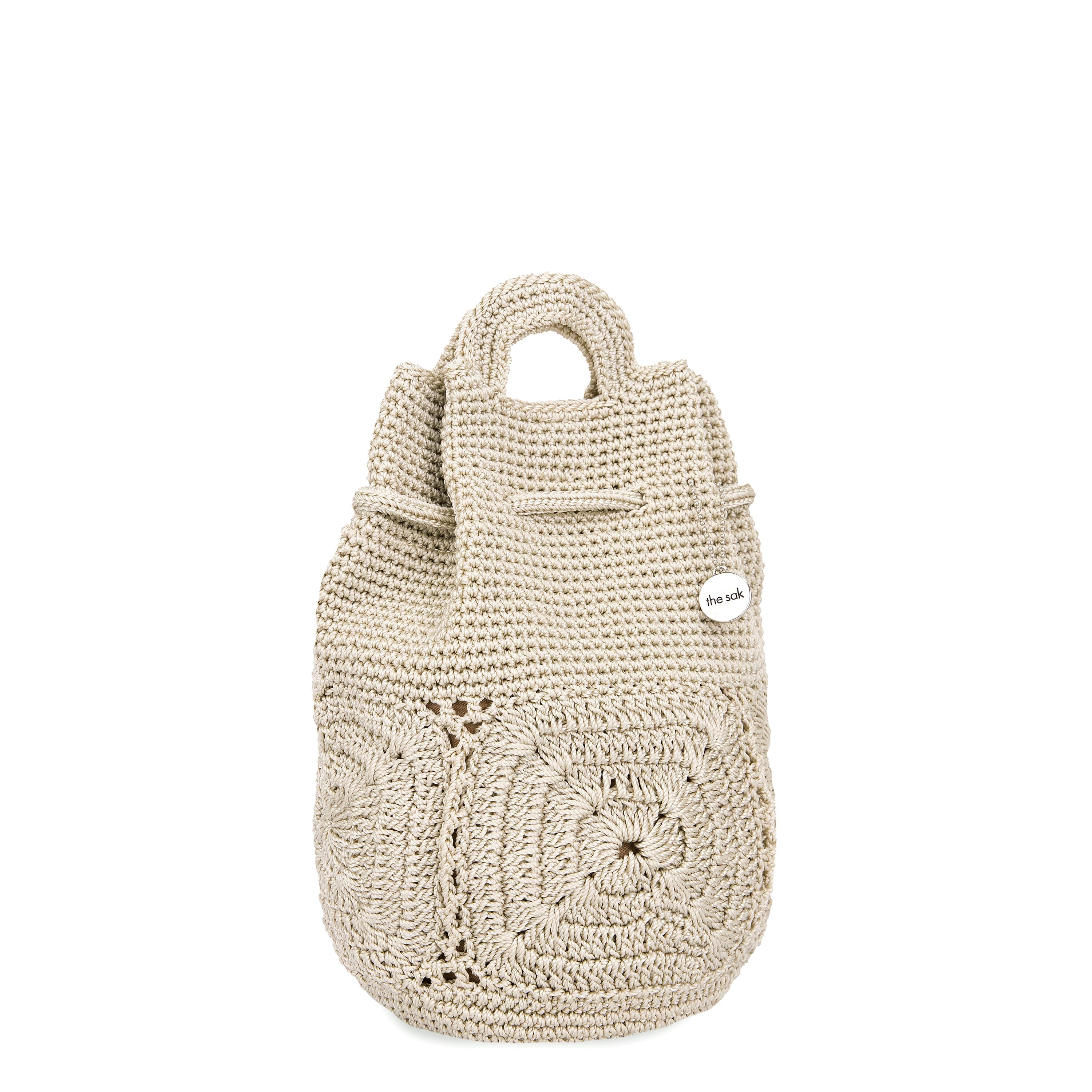 The Sak Dylan Small Backpack - Hand Crochet - Natural Patch