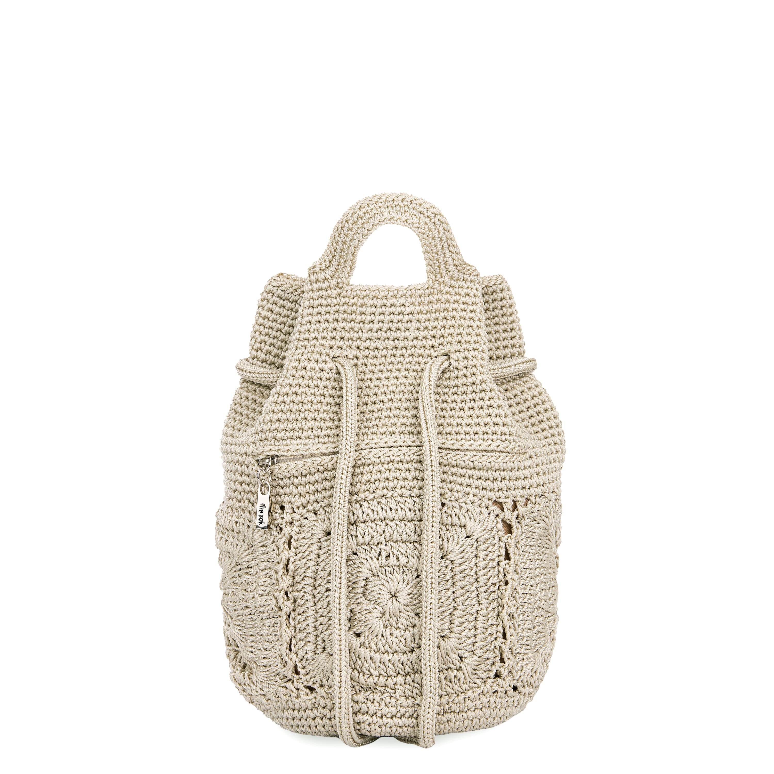 The Sak Dylan Small Backpack - Hand Crochet - Natural Patch