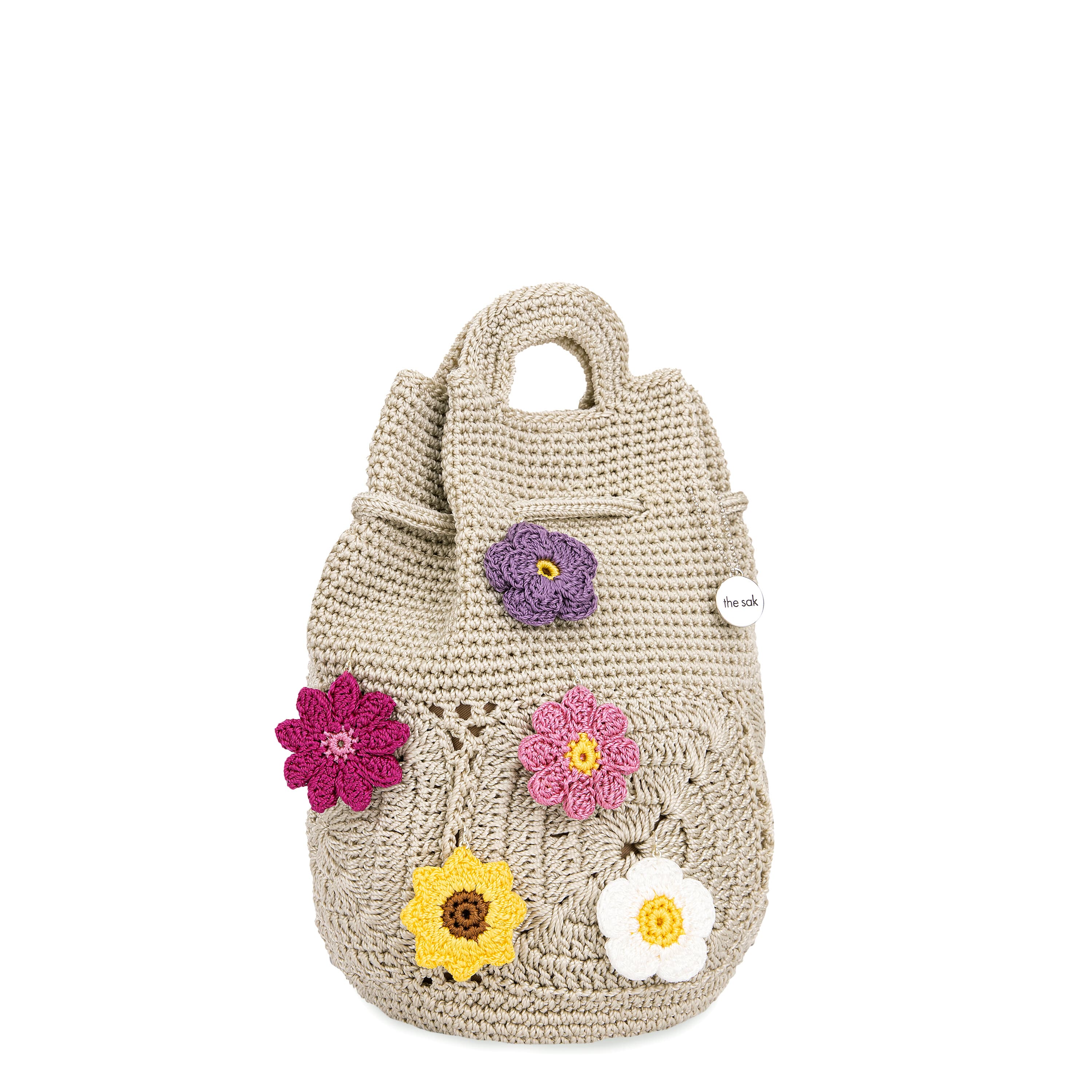 The Sak Dylan Small Backpack - Hand Crochet - Natural Patch