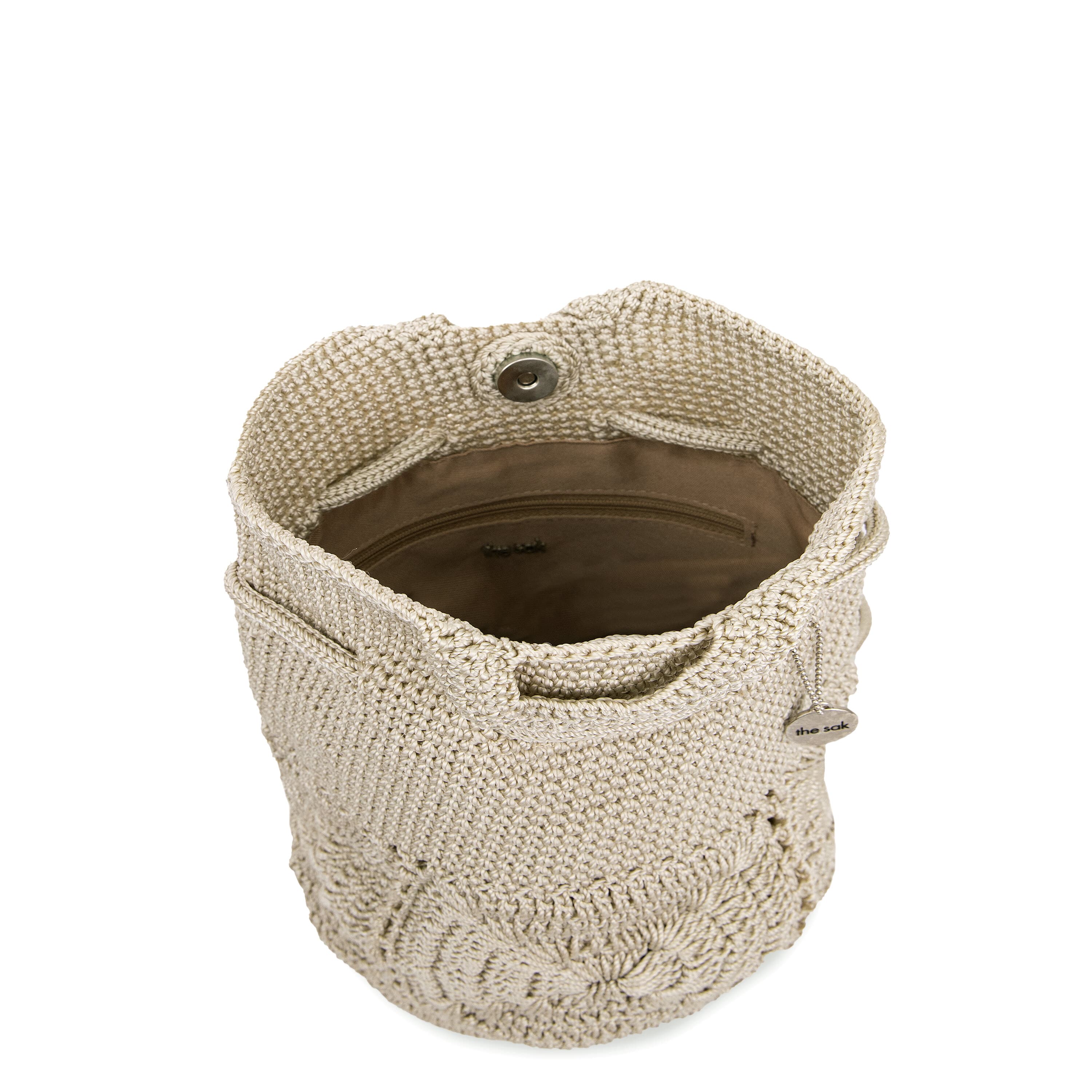 The Sak Dylan Small Backpack - Hand Crochet - Natural Patch