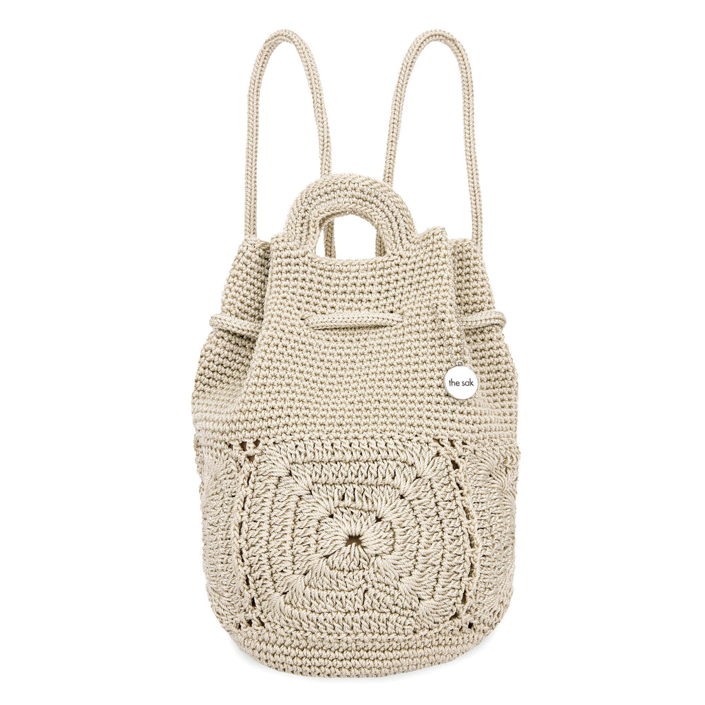 The Sak Dylan Small Backpack - Hand Crochet - Natural Patch