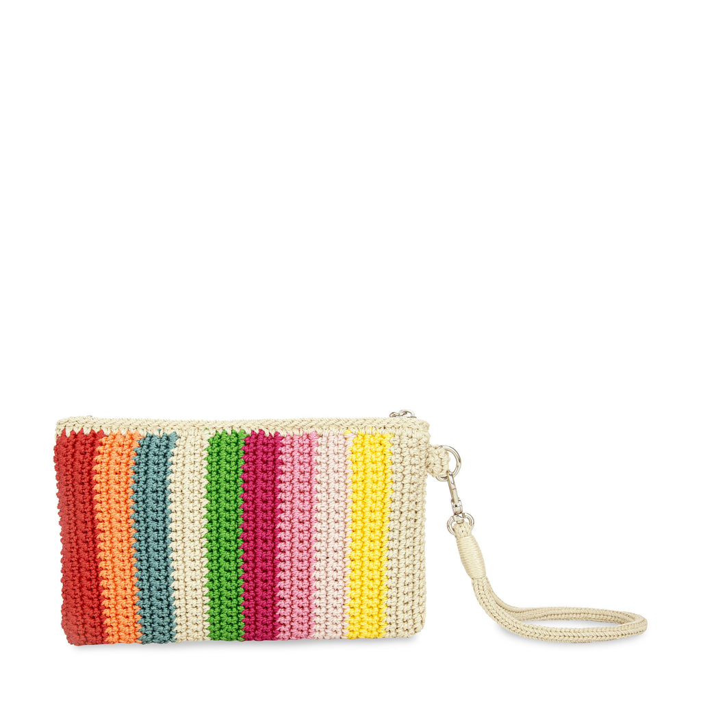 The Sak Vita Wristlet - Hand Crochet - Beach Stripe