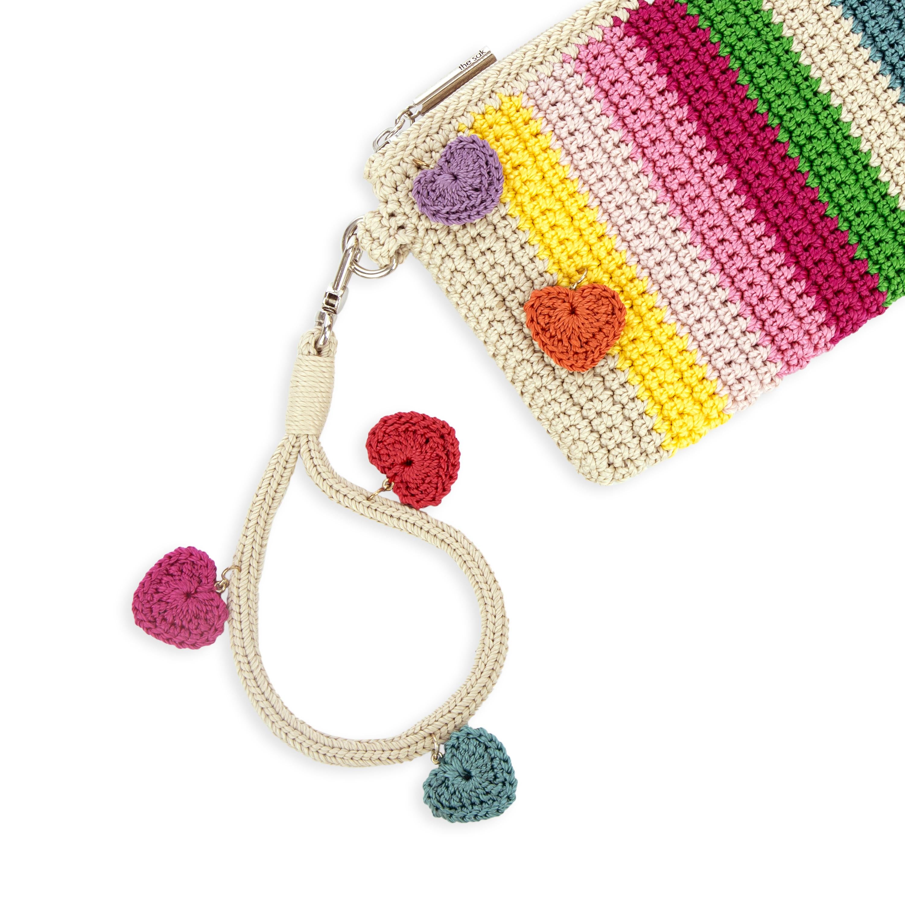 The Sak Vita Wristlet - Hand Crochet - Beach Stripe