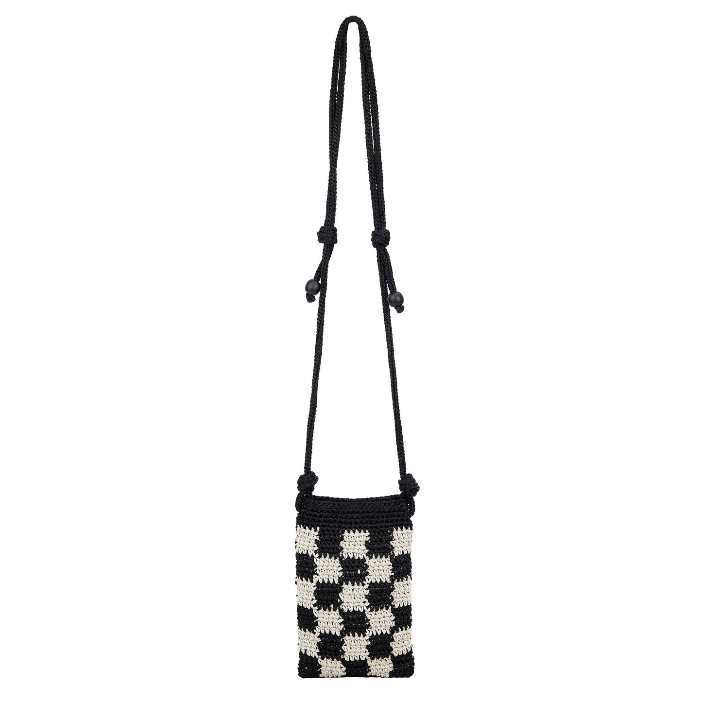 The Sak Josie Mini Crossbody Crochet - |Black Check|