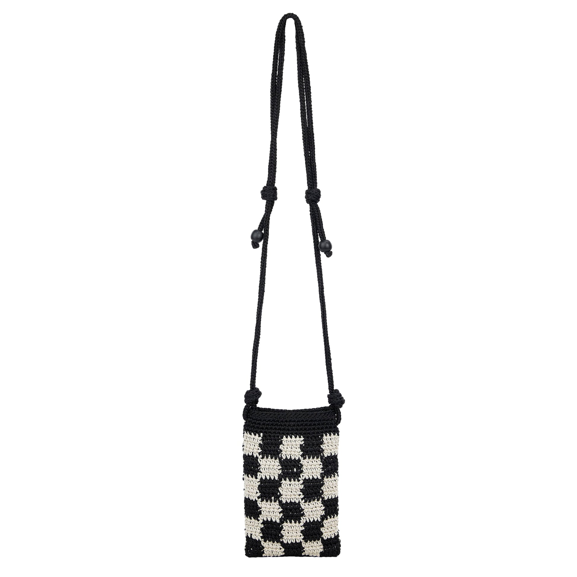 The Sak Josie Mini Crossbody Crochet - |Black Check|