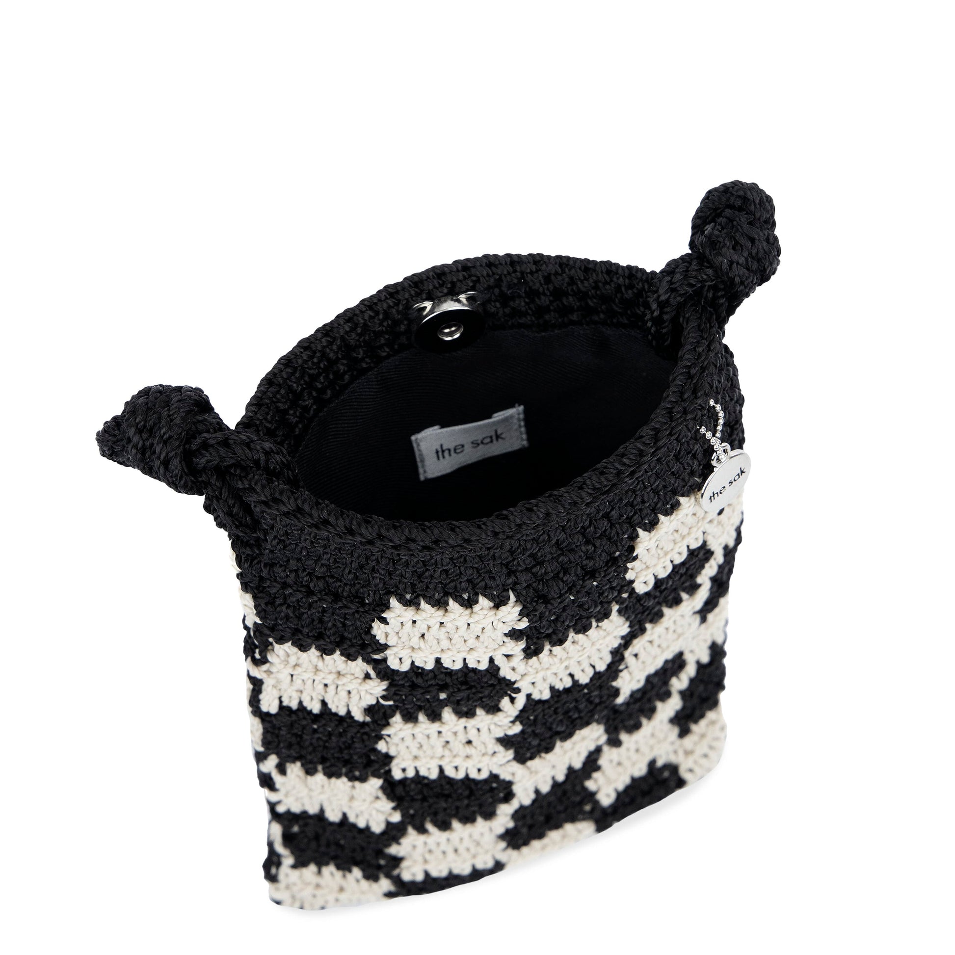 The Sak Josie Mini Crossbody Crochet - |Black Check|