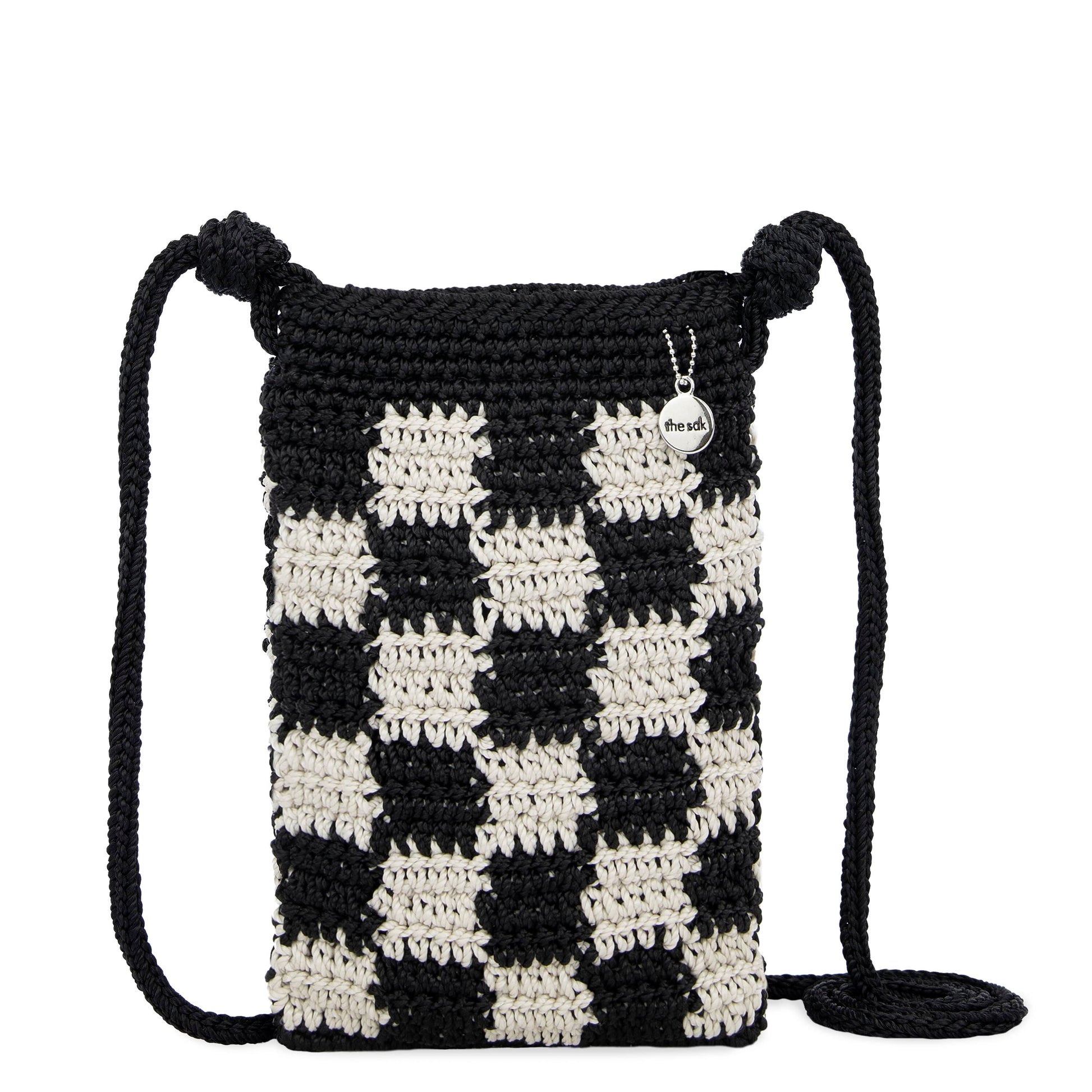 The Sak Josie Mini Crossbody Crochet - |Black Check|