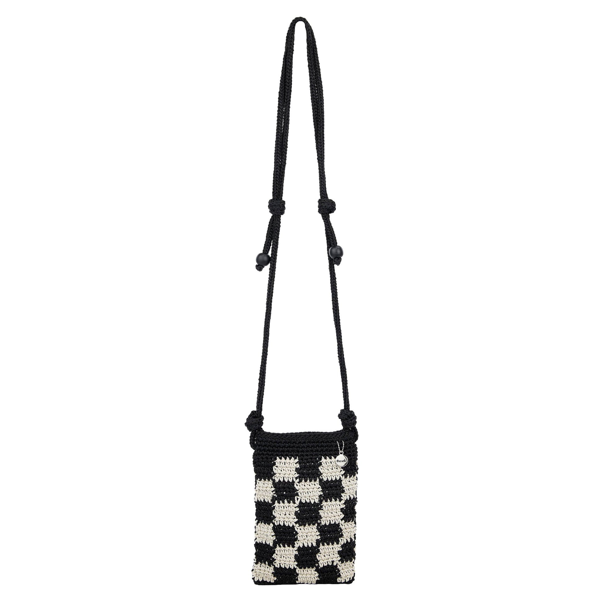 The Sak Josie Mini Crossbody Crochet - |Black Check|