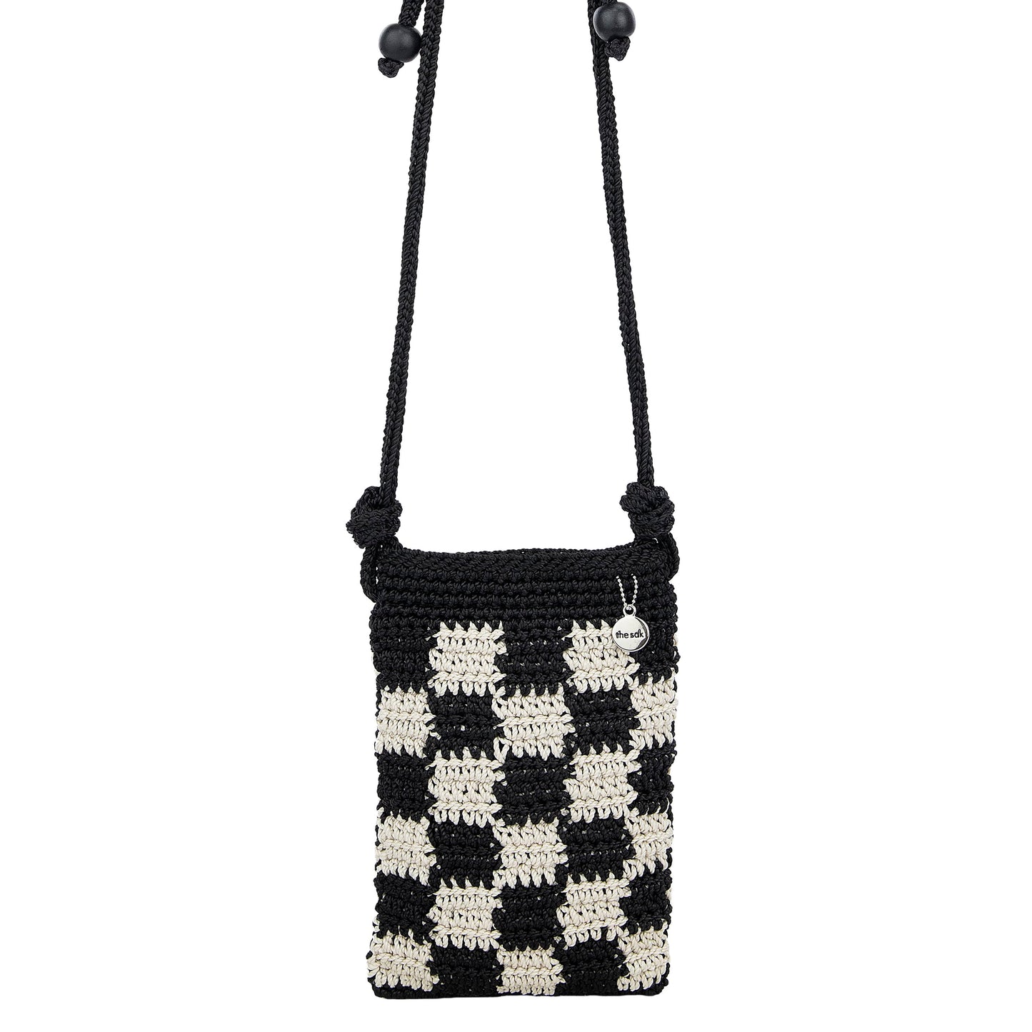 The Sak Josie Mini Crossbody Crochet - |Black Check|