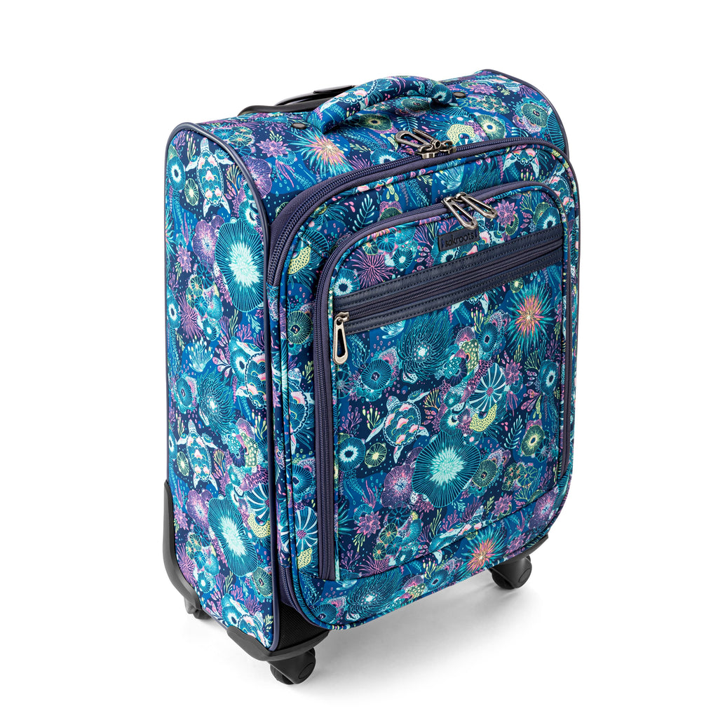 Sakroots On The Go 21" Spinner Luggage Bundle - EcoTwill - Royal Blue Seascape