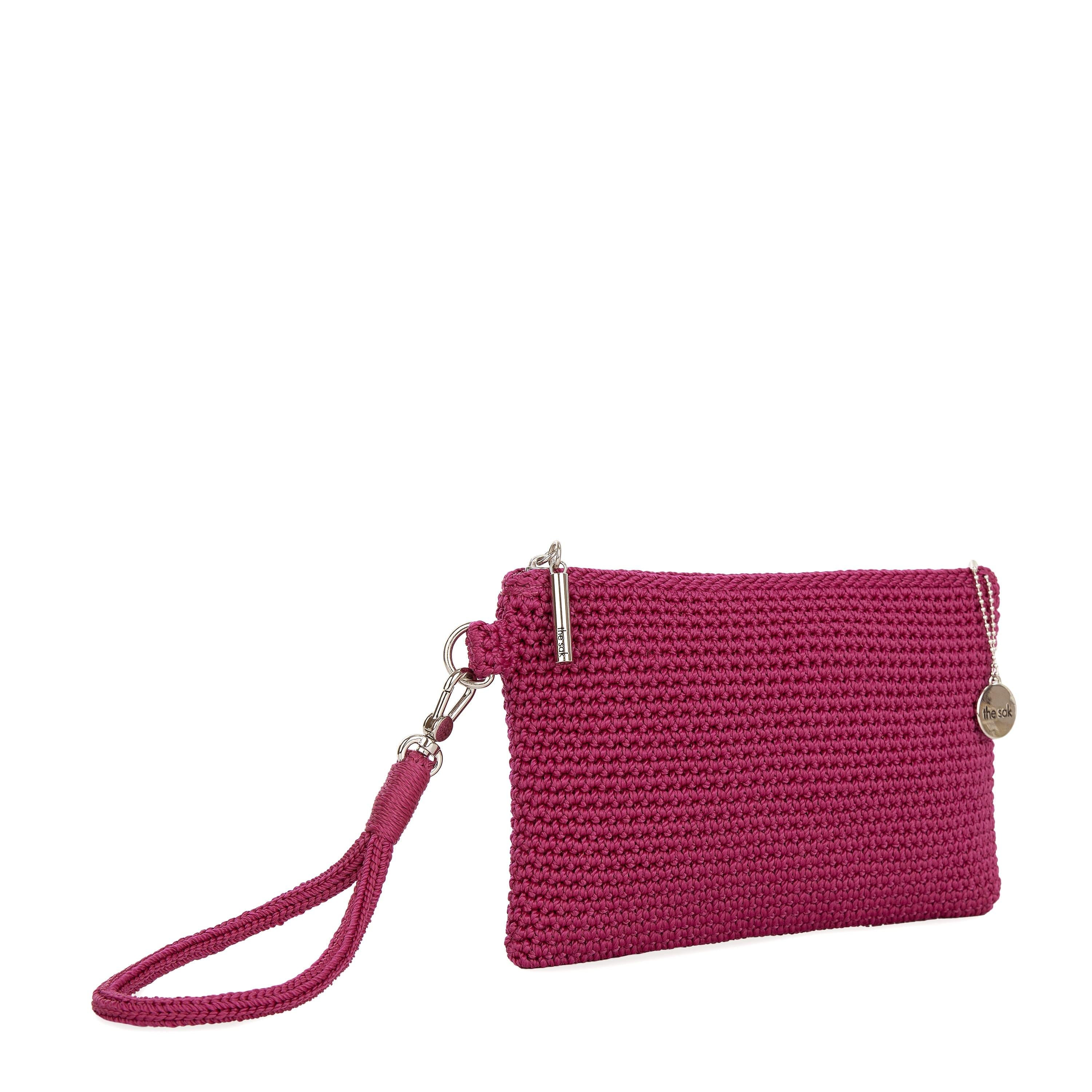 The Sak Vita Wristlet - Hand Crochet - Pinkberry