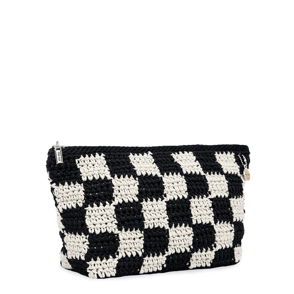 The Sak Essential Pouch - Hand Crochet - Black Check