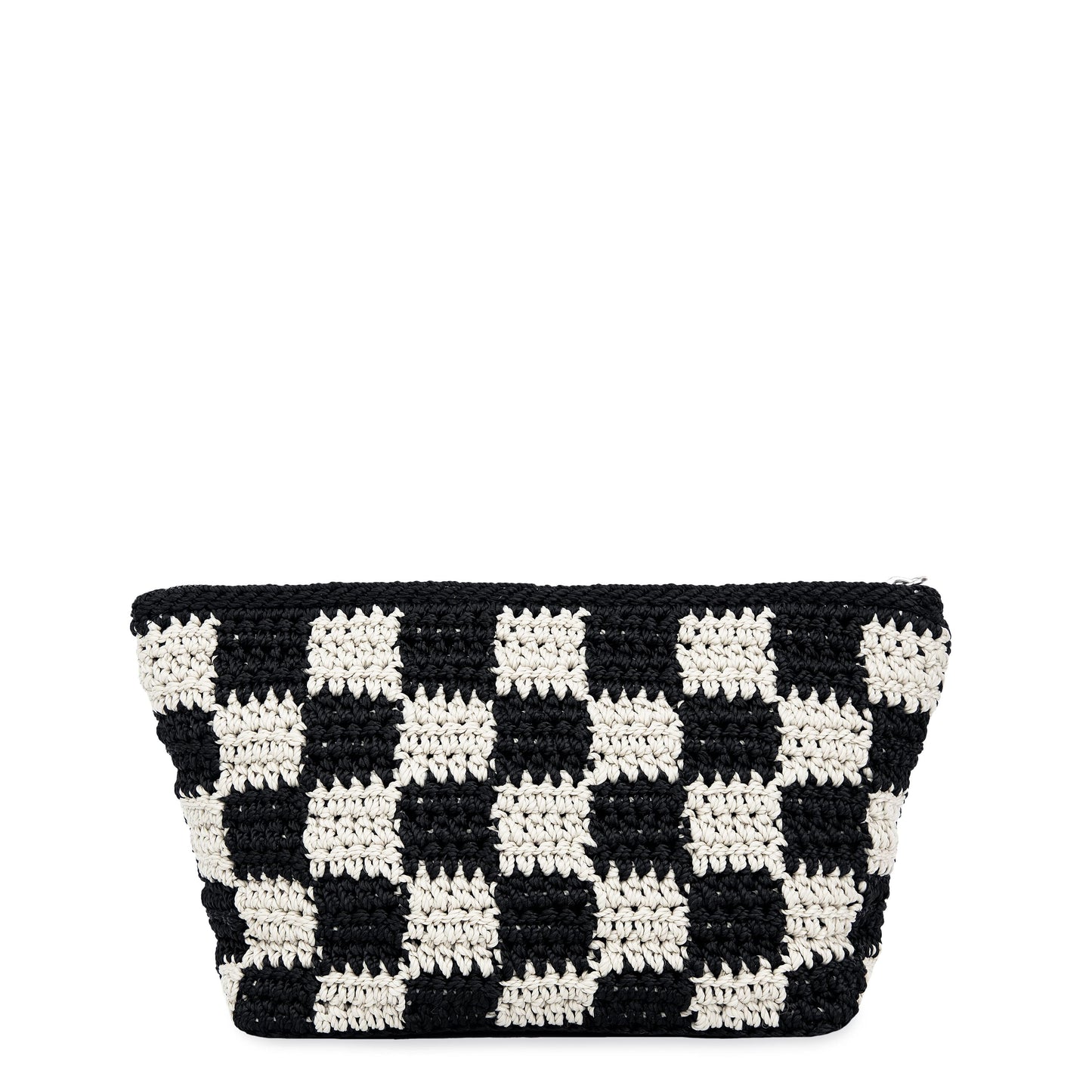 The Sak Essential Medium Pouch Crochet - |Black Check|