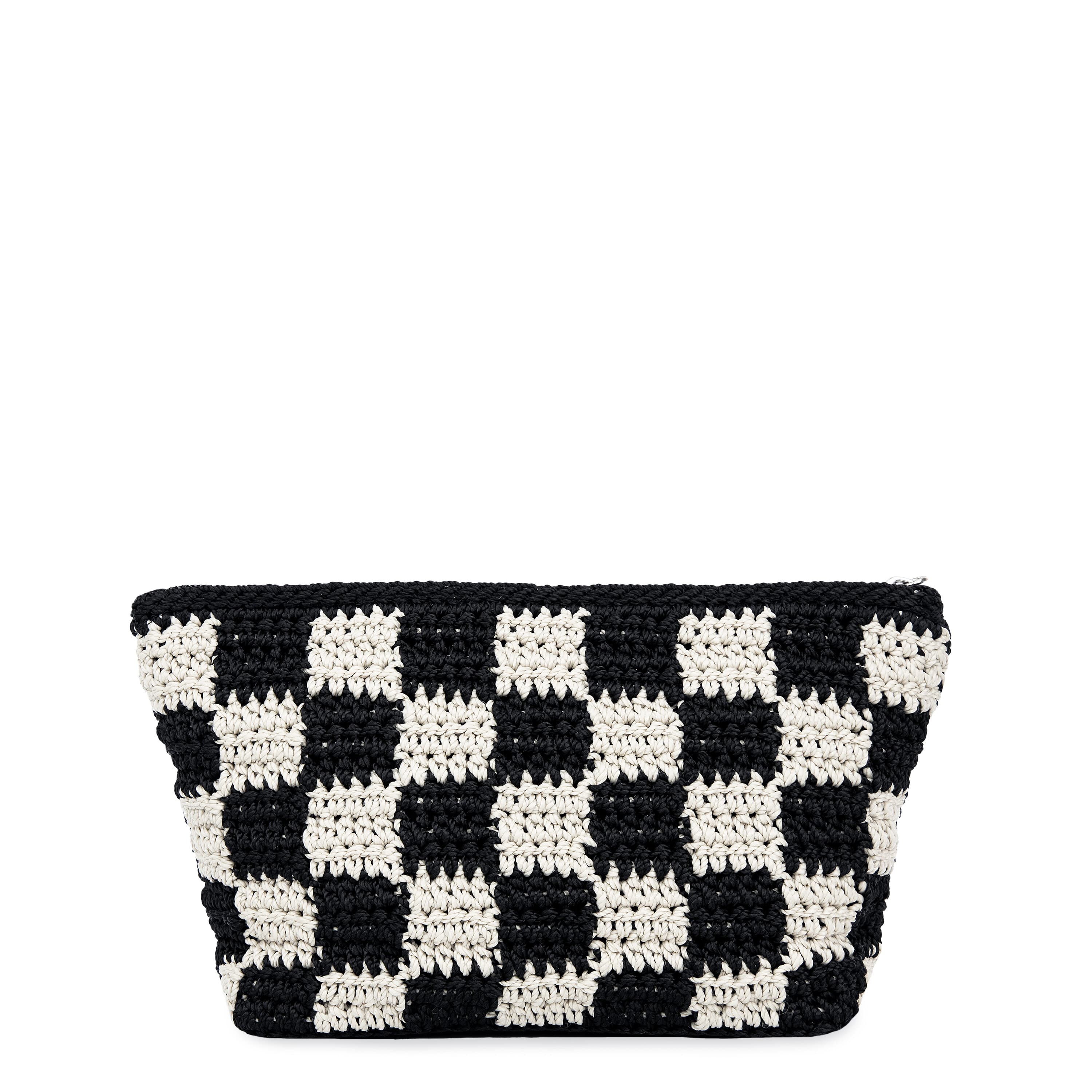 The Sak Essential Pouch - Hand Crochet - Black Check