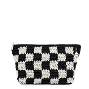Essential Pouch - Hand Crochet - Black Check