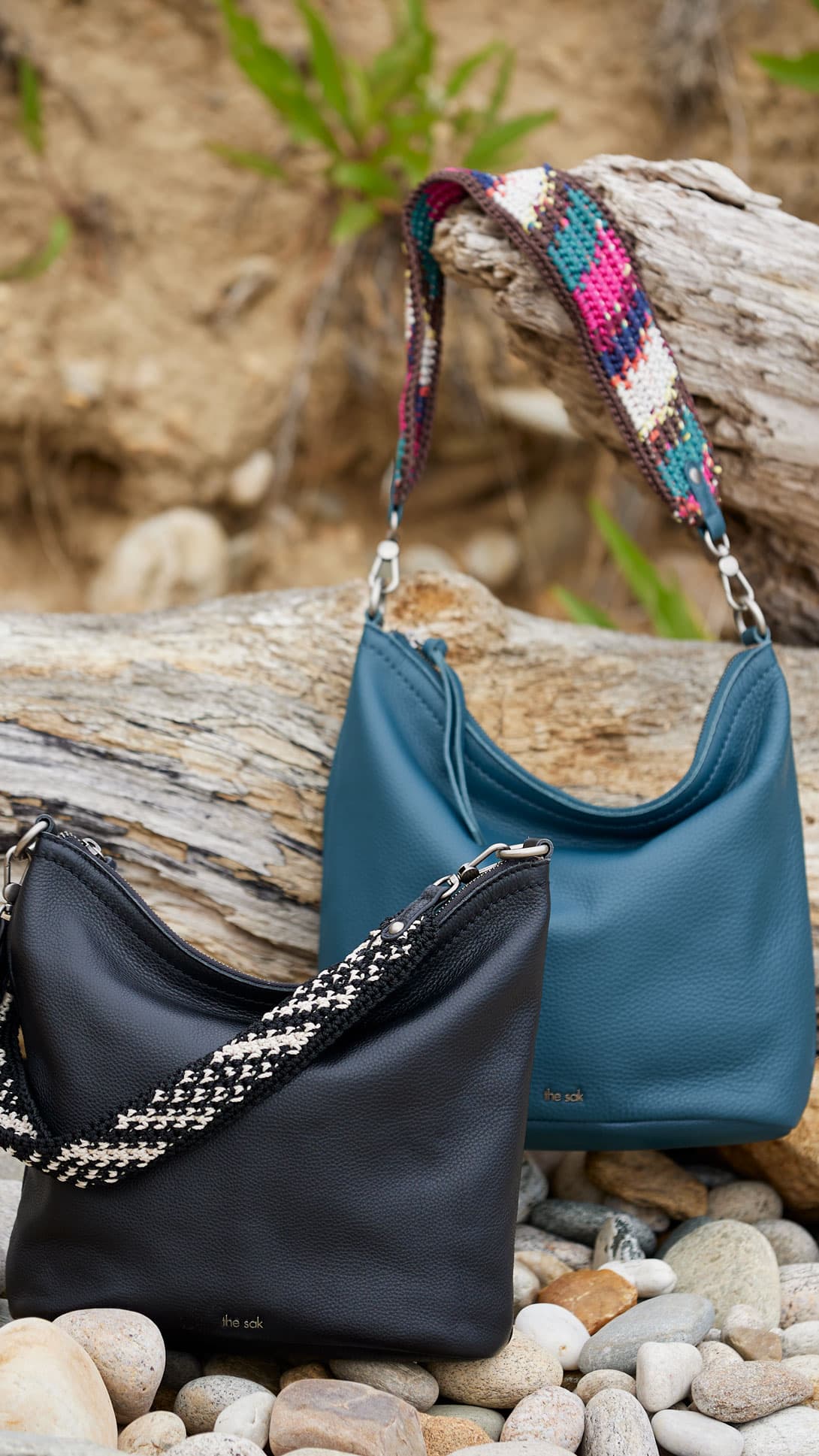 The Sak Jasmine Small Hobo Leather - |Black|