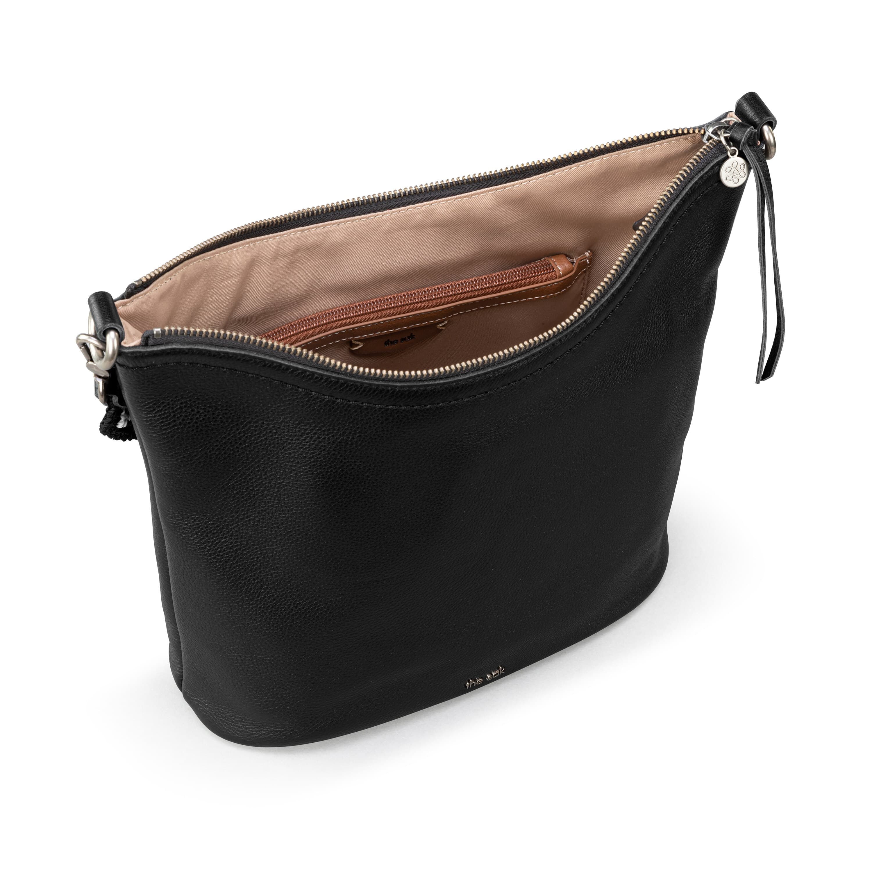 The Sak Jasmine Bucket Crossbody - Leather - Black