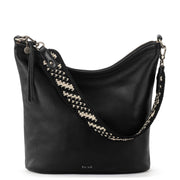 Jasmine Bucket Crossbody - Leather - Black