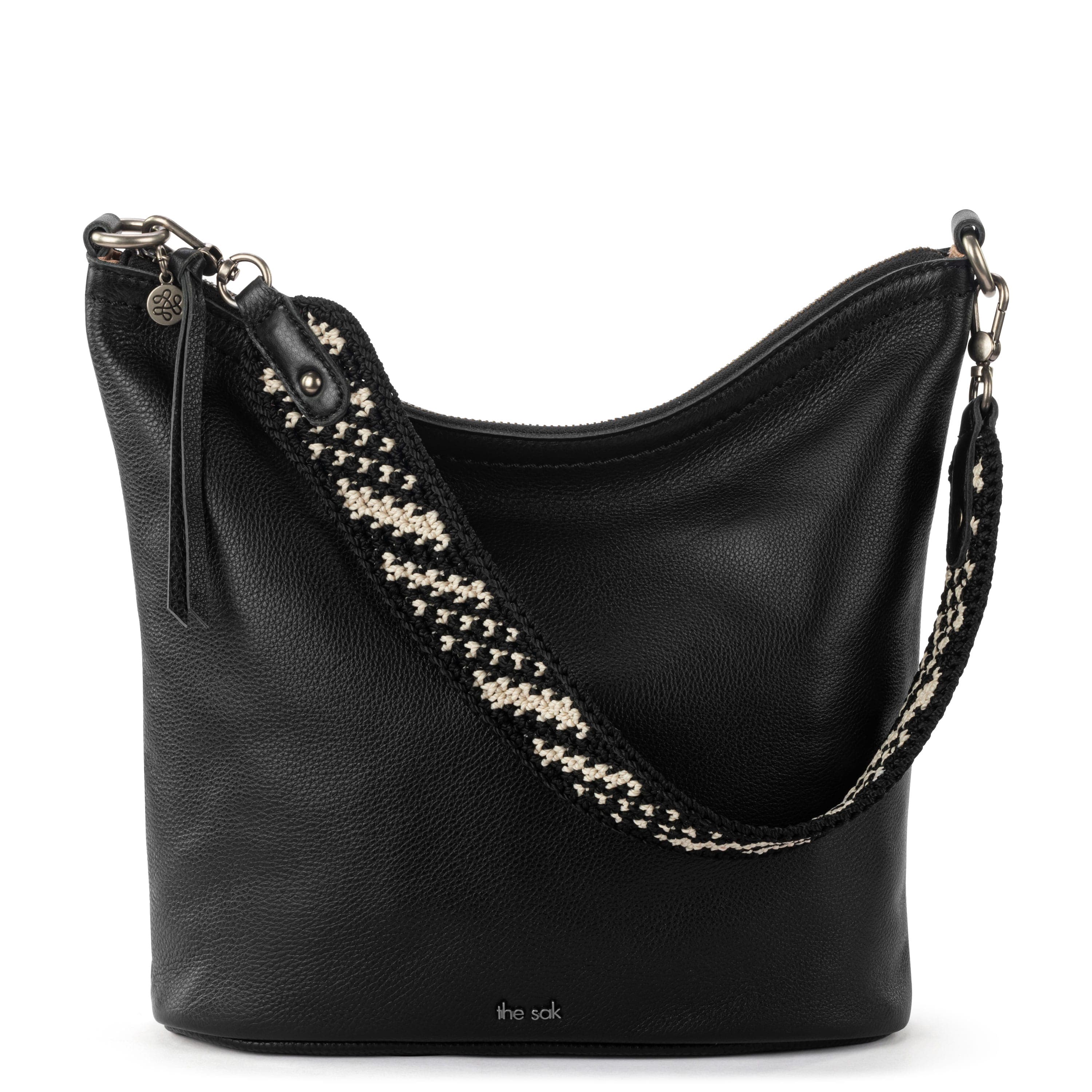 The Sak Jasmine Bucket Crossbody - Leather - Black