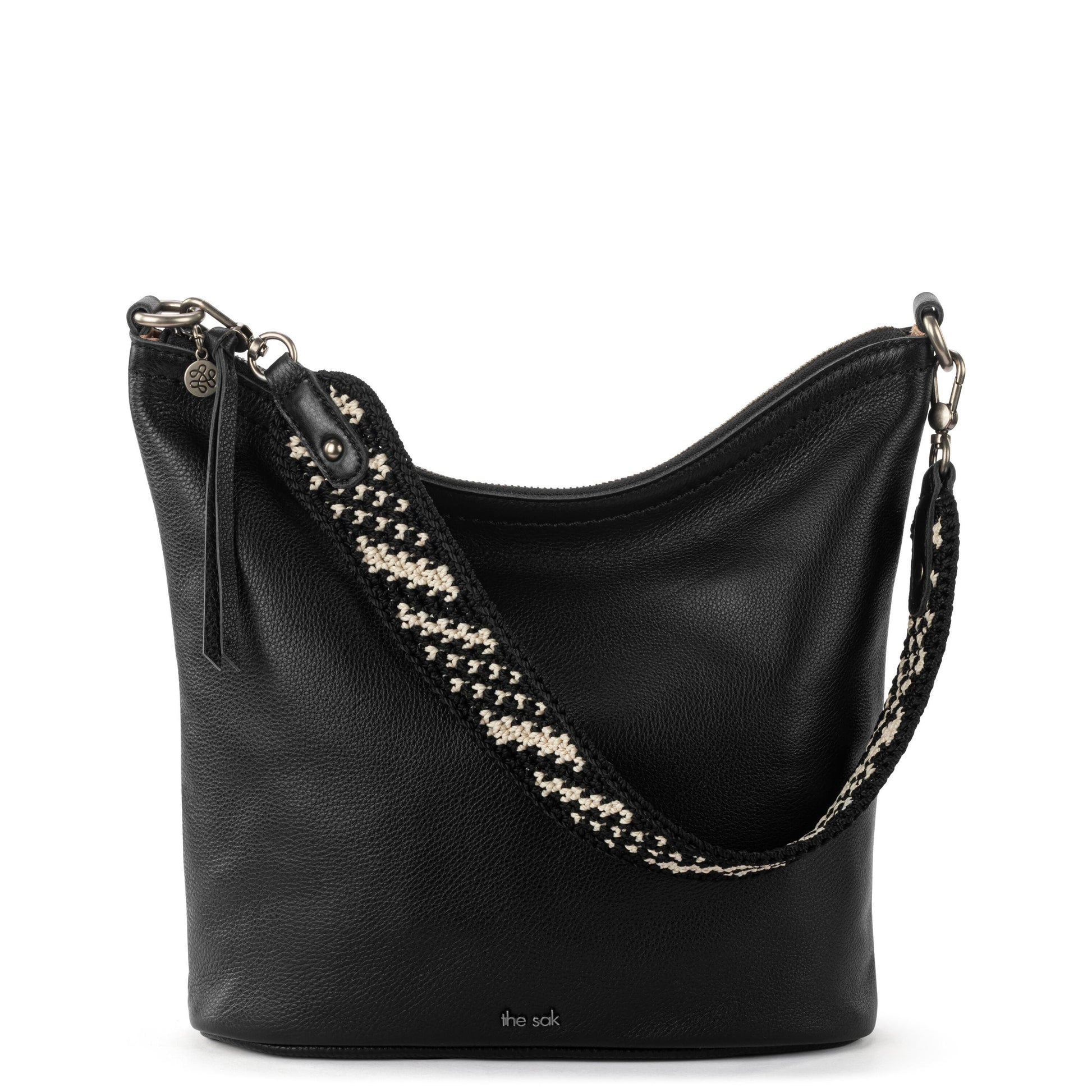 The Sak Jasmine Bucket Crossbody Leather - |Black|