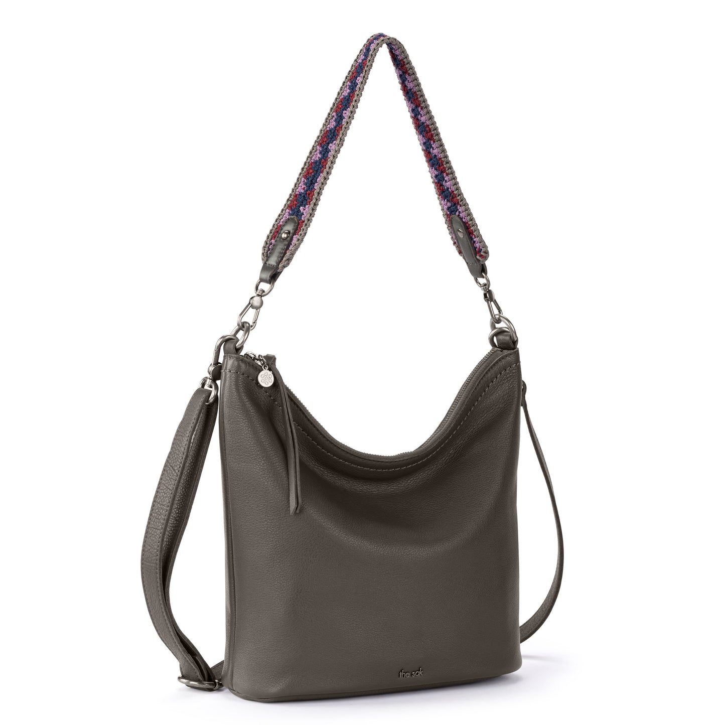 The Sak Jasmine Bucket Crossbody Leather - |Slate|