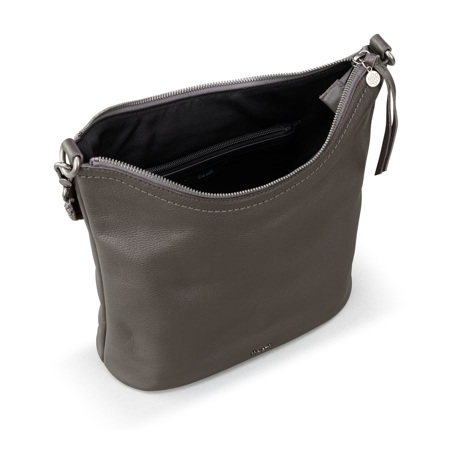 The Sak Jasmine Bucket Crossbody Leather - |Slate|