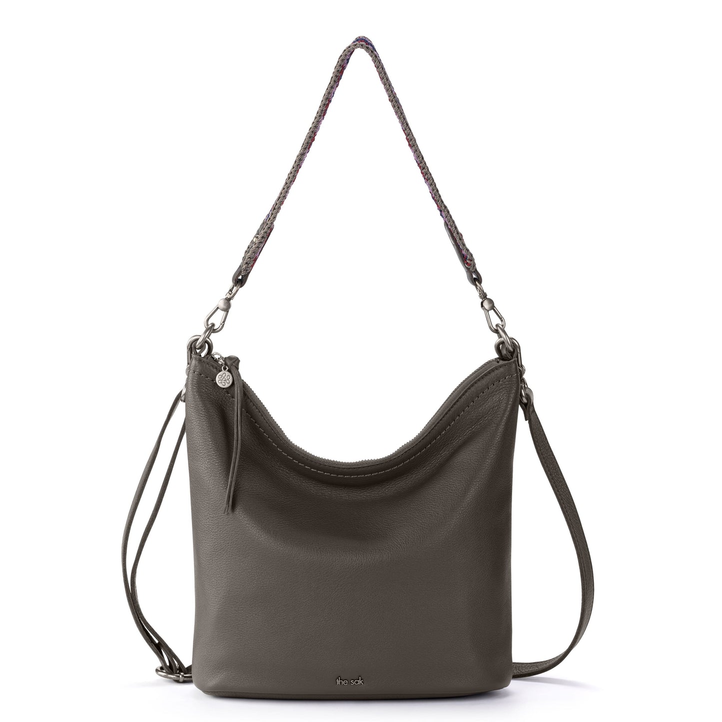 The Sak Jasmine Bucket Crossbody Leather - |Slate|