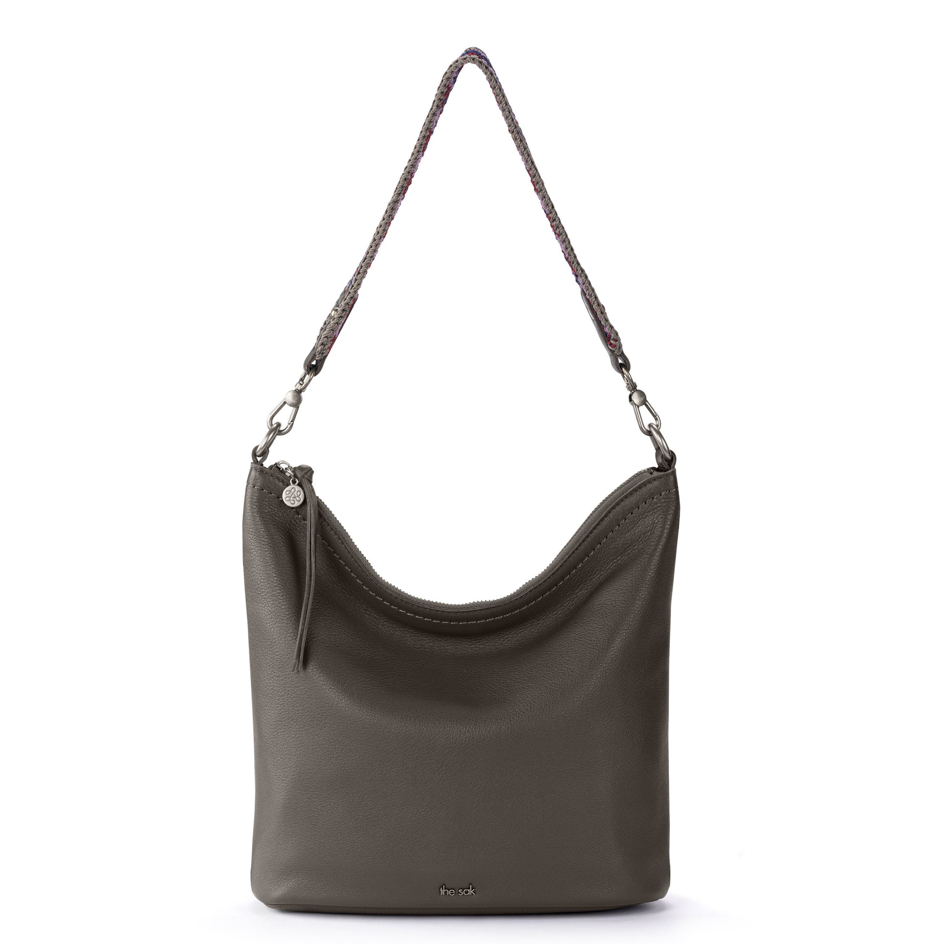 The Sak Jasmine Bucket Crossbody Leather - |Slate|