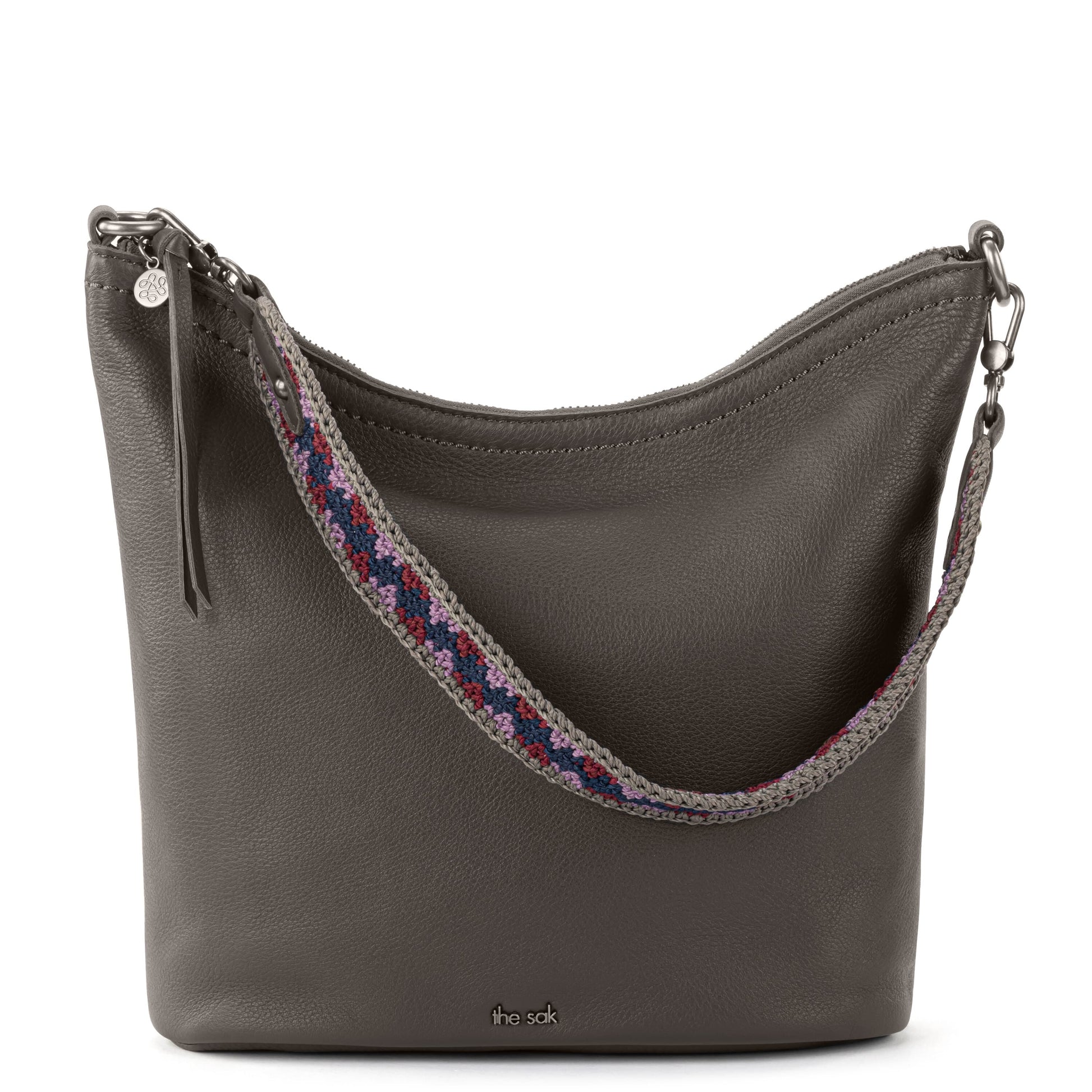 The Sak Jasmine Bucket Crossbody Leather - |Slate|