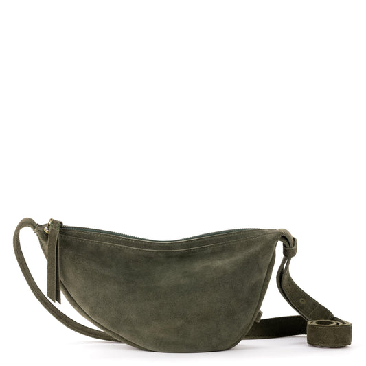 The Sak Tess Sling Bag Leather - |Moss Suede|