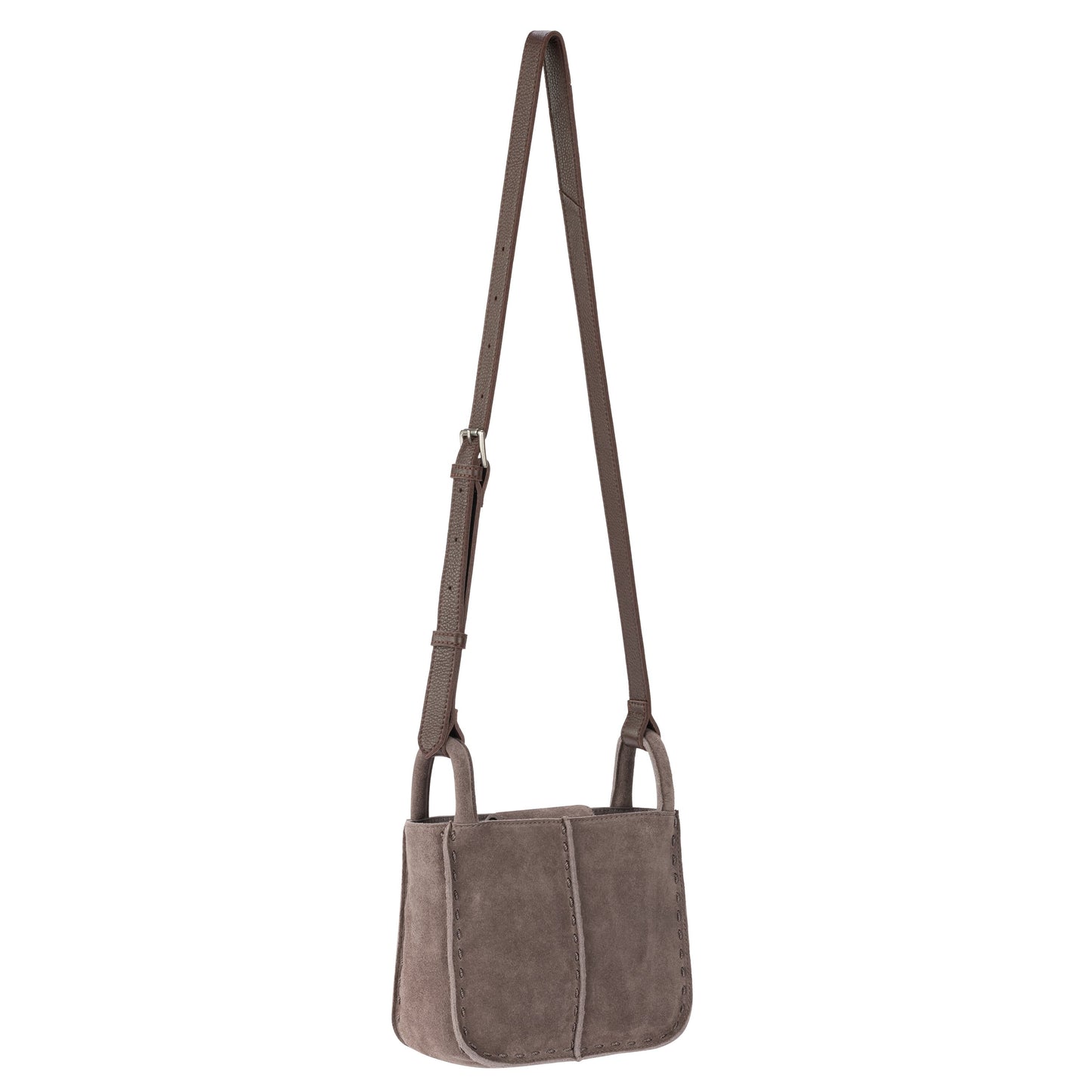 The Sak Los Feliz Mini Crossbody Leather - |Mushroom Suede|