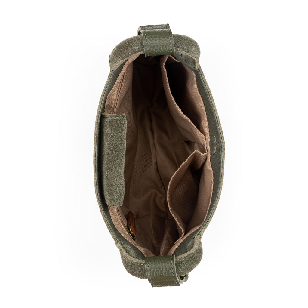 The Sak Los Feliz Mini Crossbody - Leather - Moss Suede